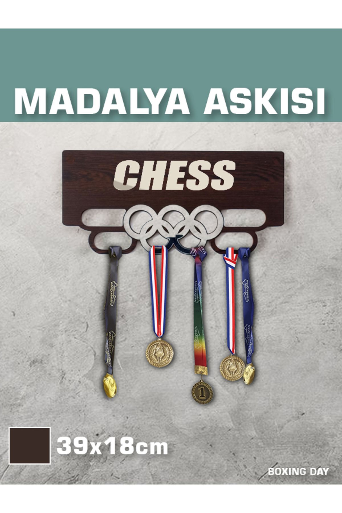 CLEVERTOYS Satranç Madalya Askısı / CHESS Sporcu Ödül Duvar Askılı Madalyalık, Madalya Tutucu S