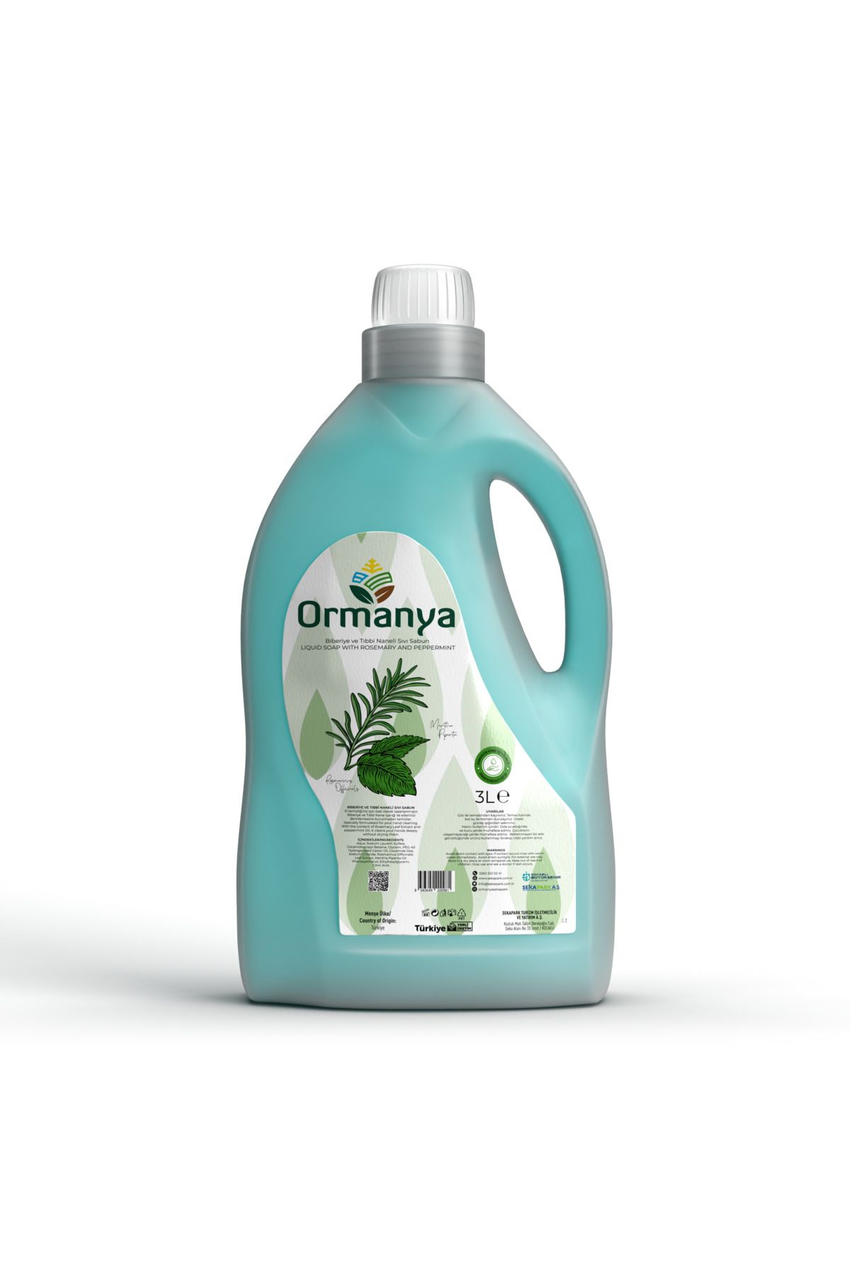 ORMANYA BİBERİYE VE TIBBİ NANELİ SIVI SABUN - 3 LT