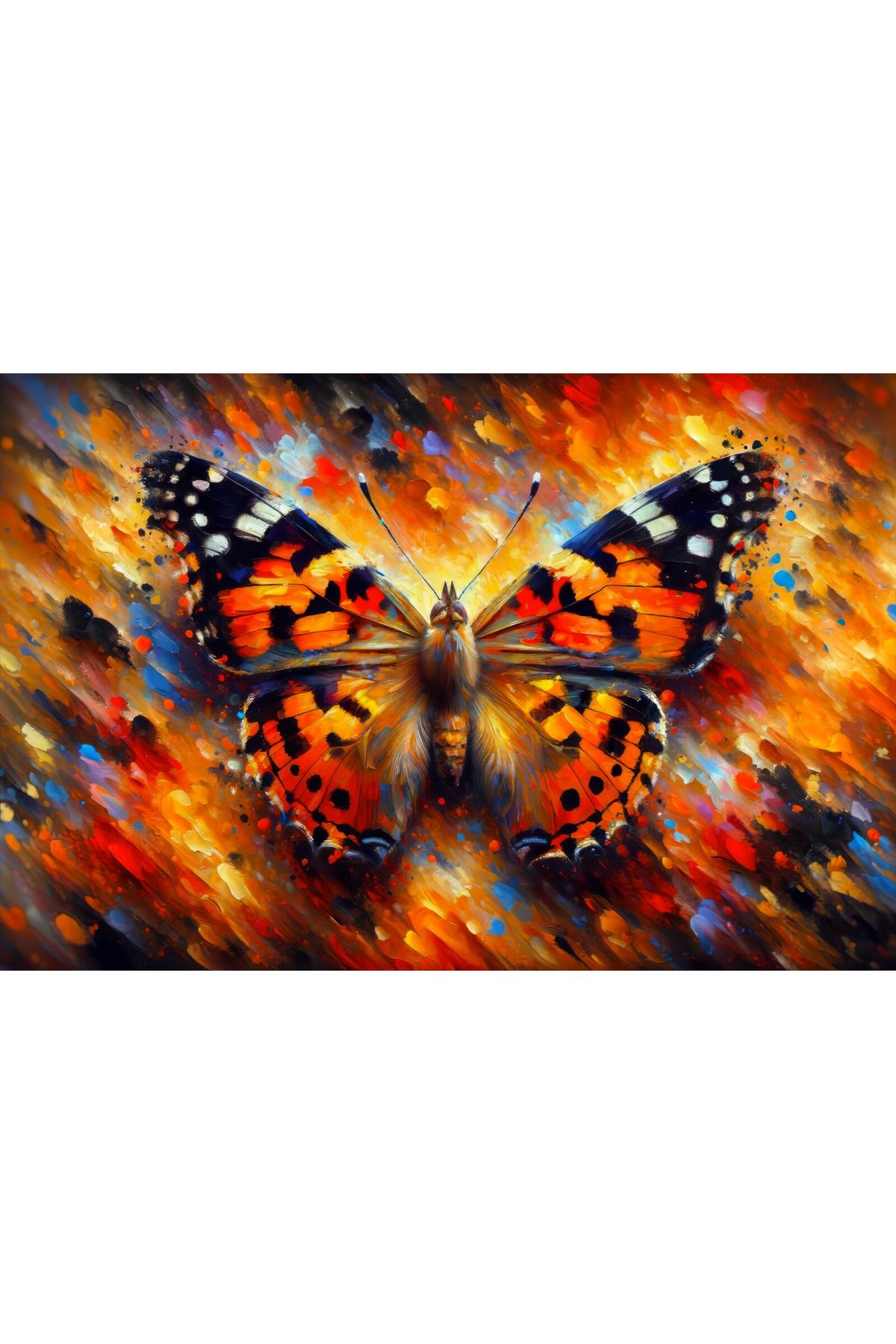 Aden kelebek dekoratif kanvas tablo