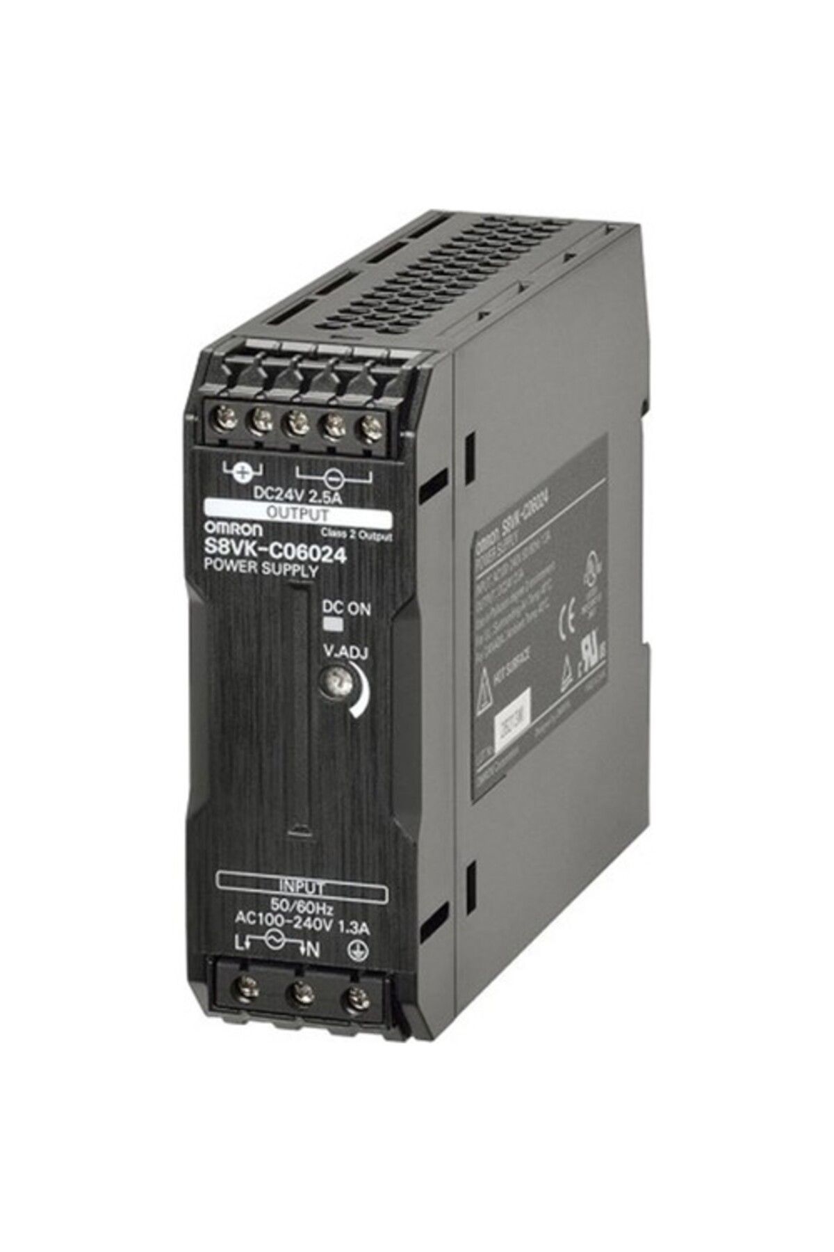 Omron S8VKC06024 Kitap Tipi Güç Beslemesi, LITE, 60 W, 24VDC, 2.5 A, DIN ray montajı
