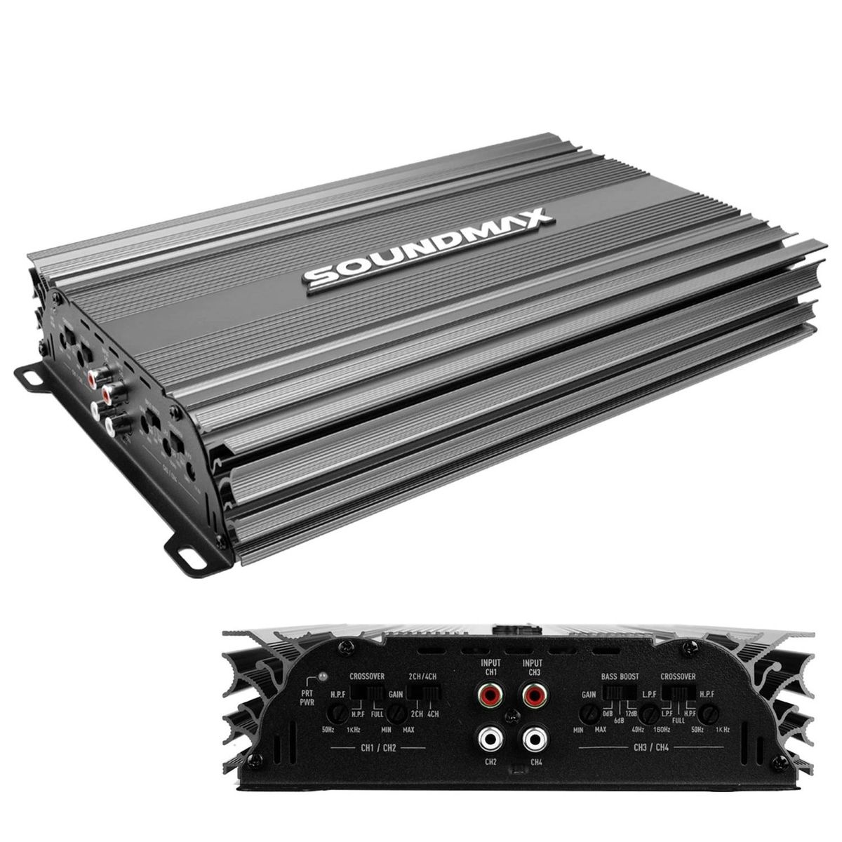Soundmax Sx-2700.4 Oto Anfi Stereo 3000 Watt 4 Kanal