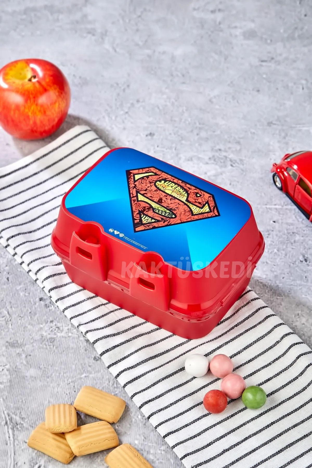 KaktüsKedi Superman Okul Beslenme Çantası Beslenme Kutusu