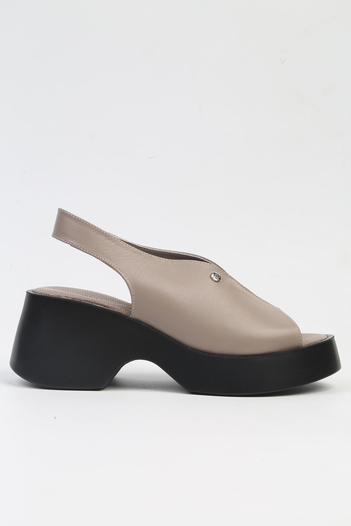 Pierre Cardin ® | PC-7200- 3968 Vizon-Kadın Topuklu Ayakkabı