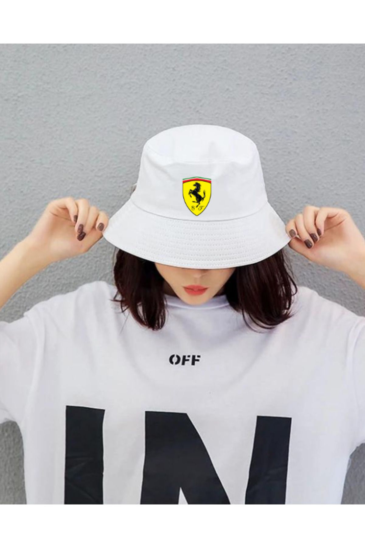 Toum OnlyMoon  Ferrari Bucket Balıkçı Şapka
