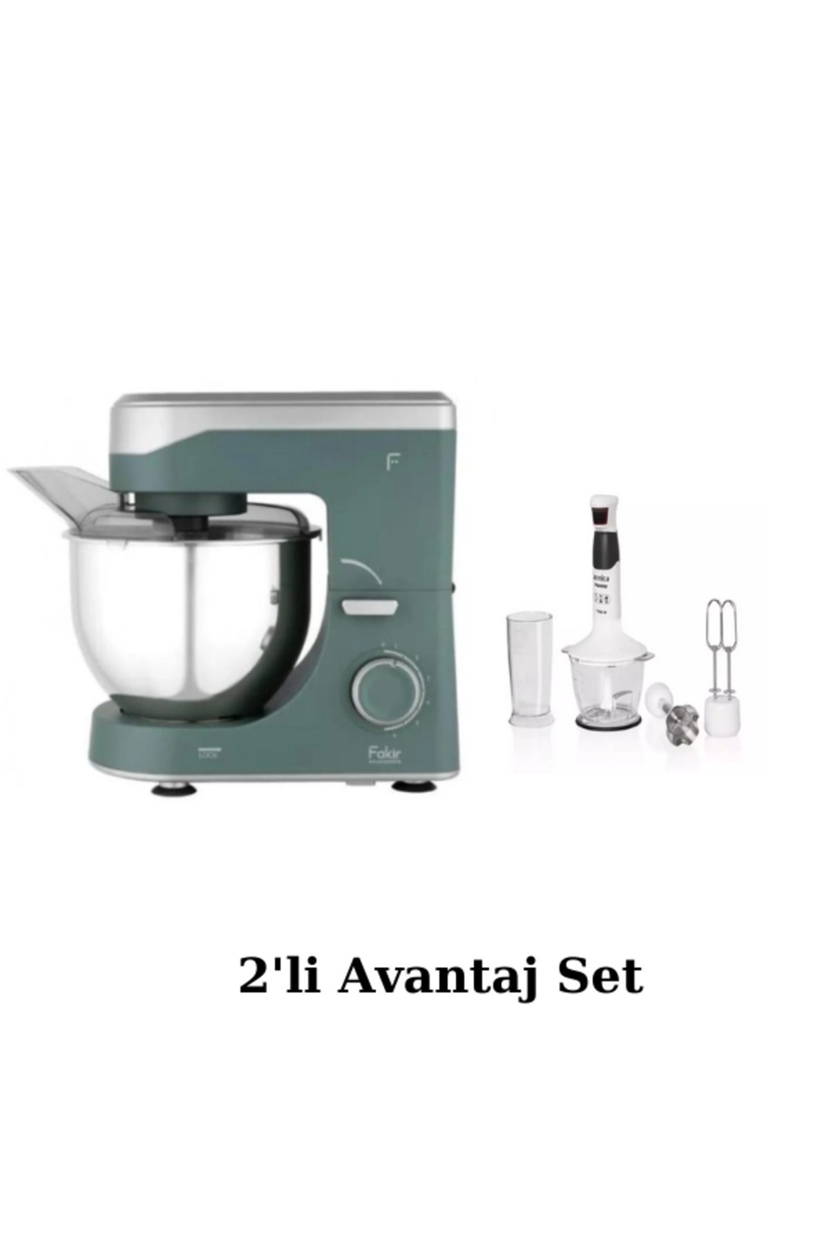 Fakir Arya Deep Mint 1500 W 5 lt Hamur Yoğurma Makinesi + Panna Beyaz 1200 W Blender Seti Avantaj Set