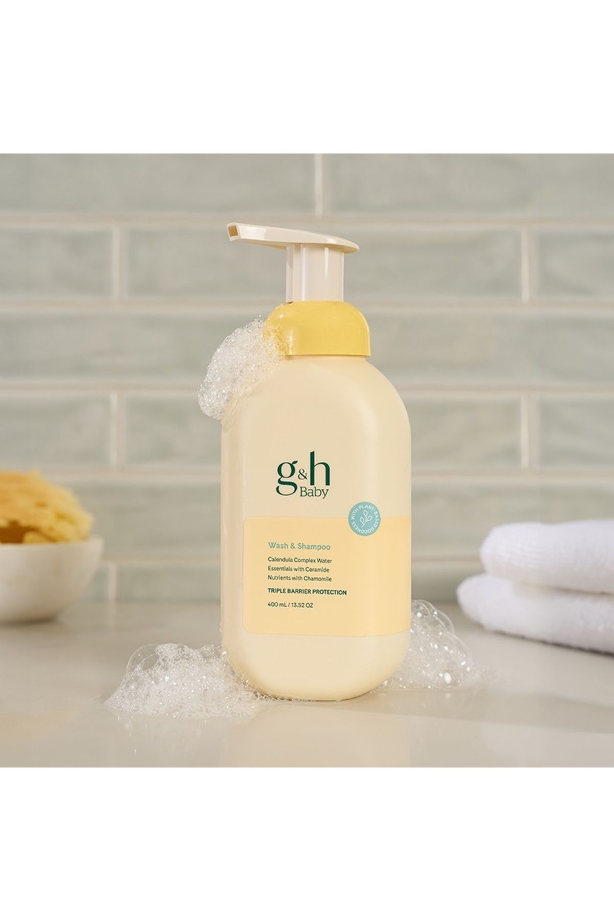 G&h Baby Paraben Fitalat İçermeyen Parfümsüz Bebekler İçin Vegan Saç ve Vücut Şampuanı