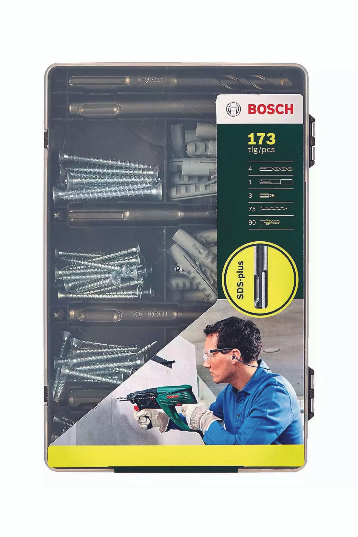 Bosch 173 Parça Dübel, Vida, SDS Plus Matkap Uçlu Sabitleme Aksesuar Seti 2607017163
