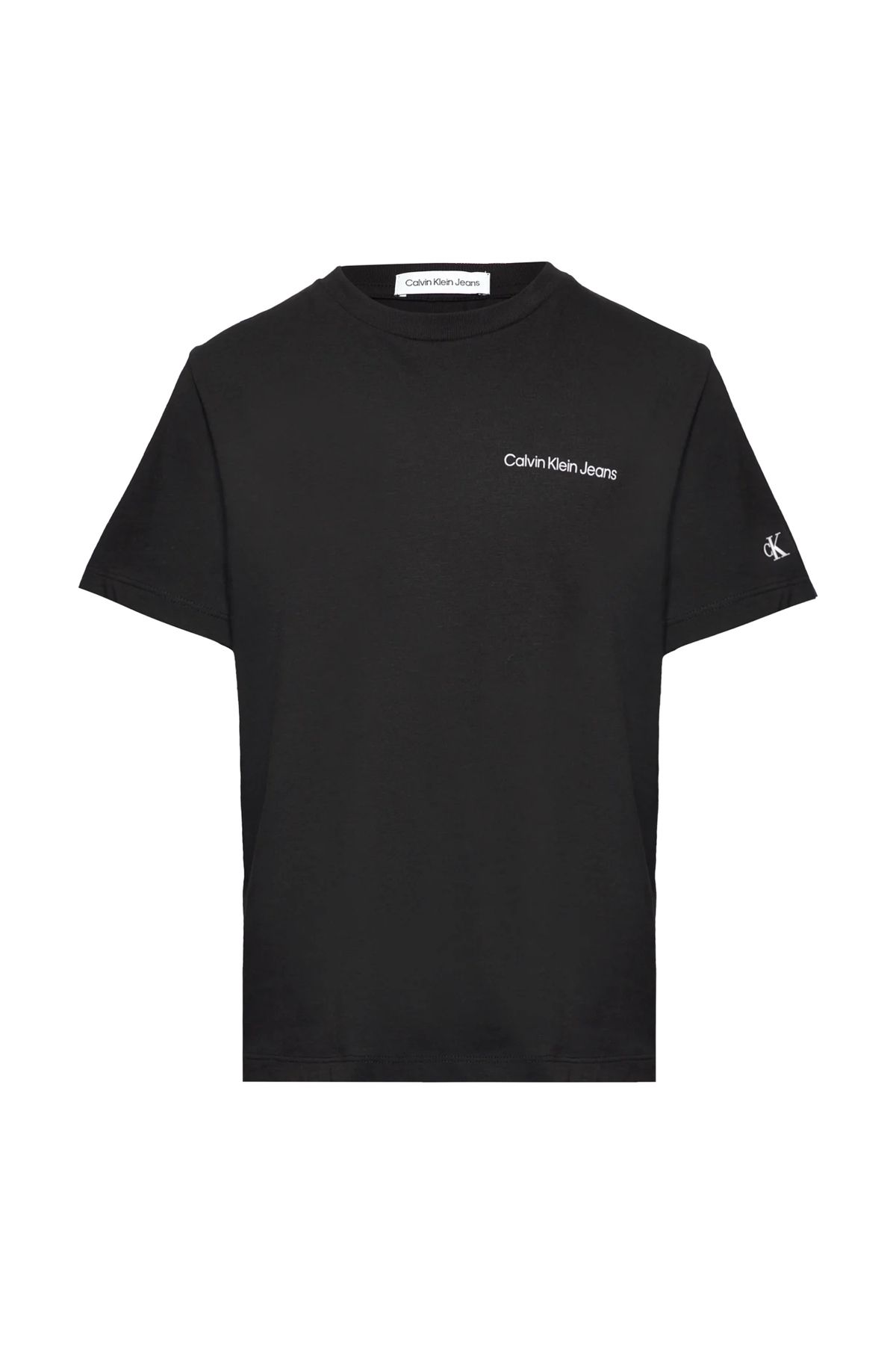 Calvin Klein Baskılı Siyah Erkek Çocuk T-Shirt CHEST INST. LOGO SS T-SHIRT
