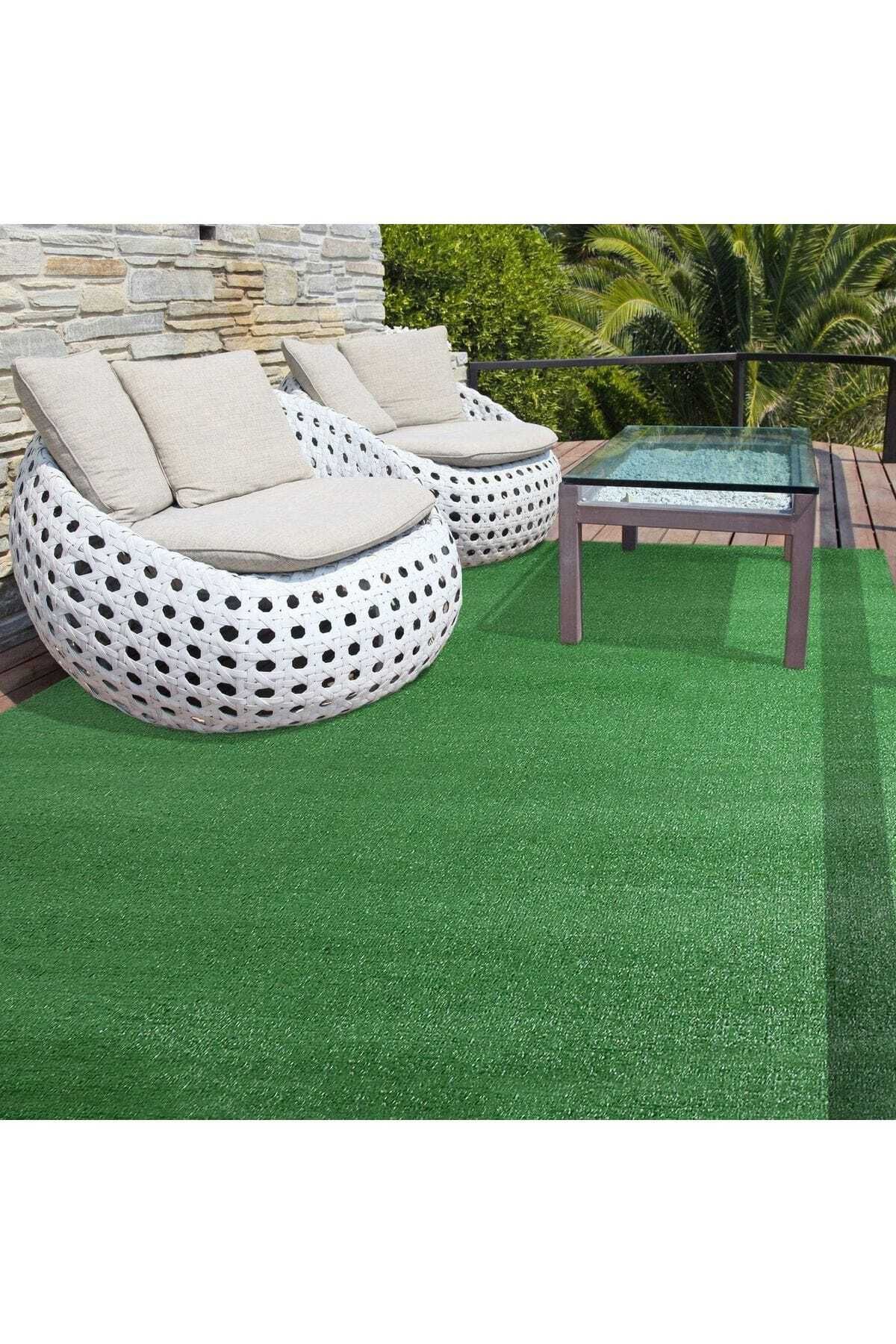 TURKGRASS Premium Kalite Suni Çim Halı Dış Ve İç Mekan Balkon Ve Bahçeye Uygun Dekoratif 7 Mm