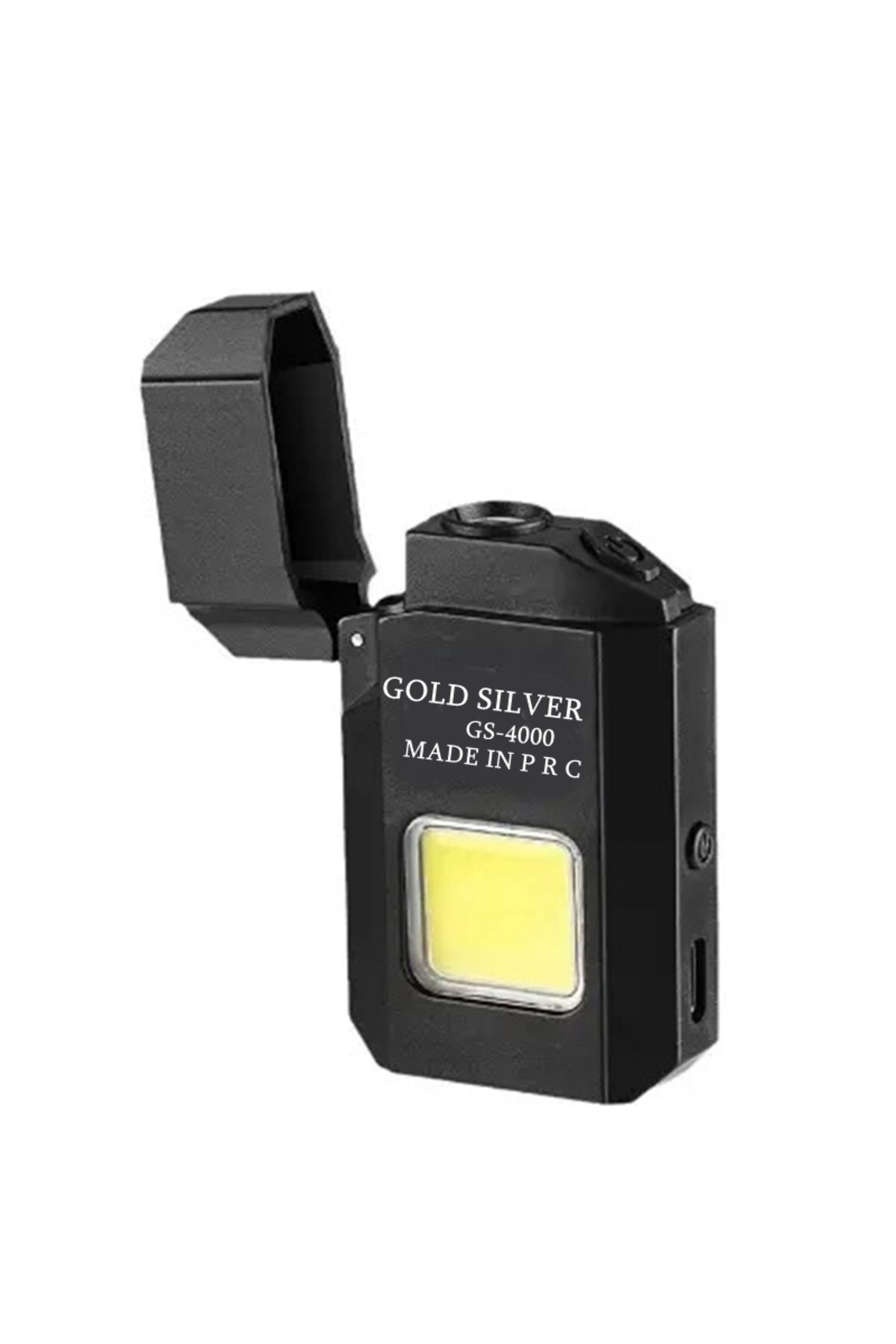 gaman Gazsız Rezistanslı Elektrikli Usb Şarjlı Çakmak  Mini Cob El Fenerli 2 ın 1 Mini Projektörlü Çakmak