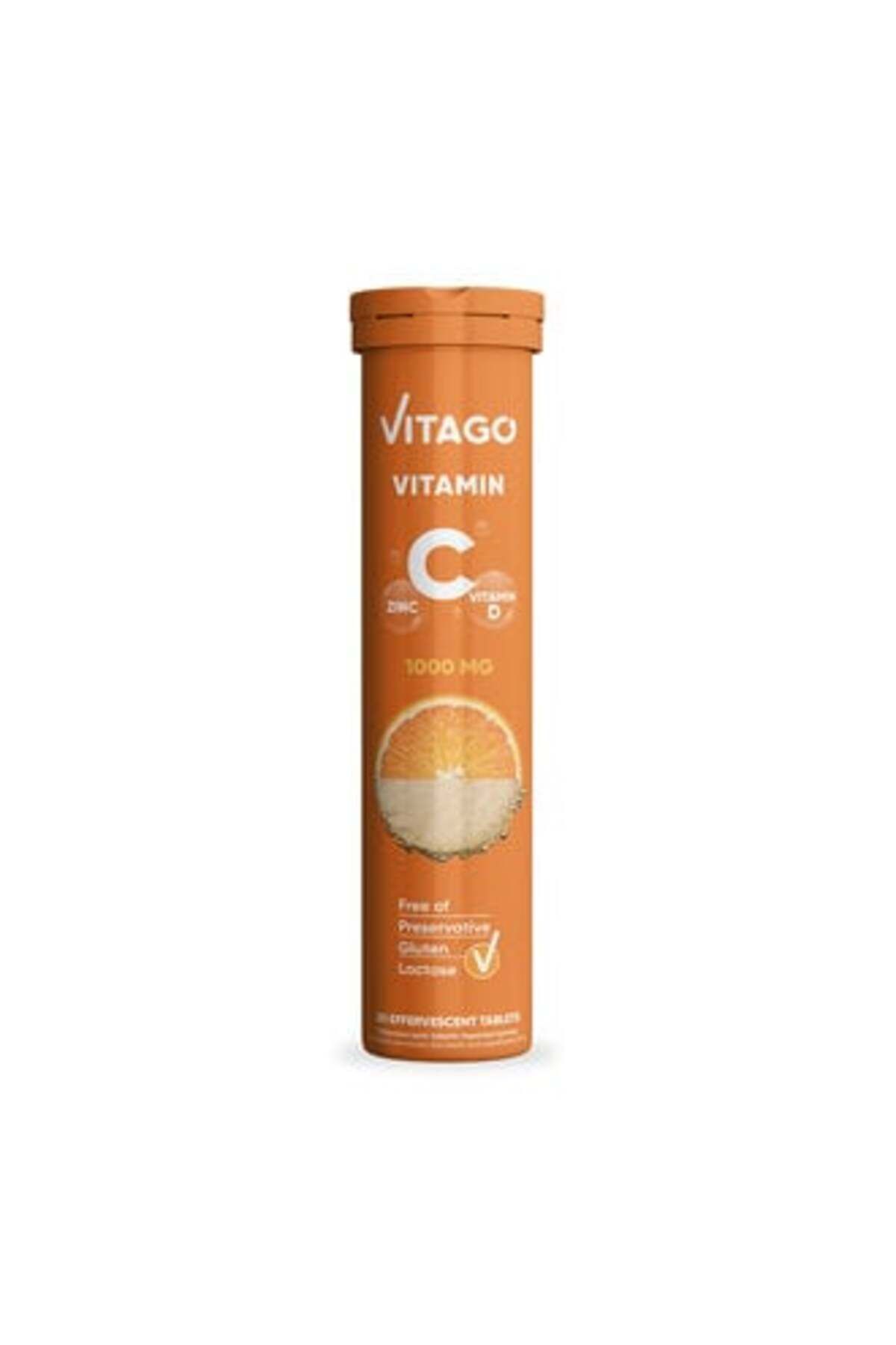 Vitago Vitamin C+ Vitamin D+ Çinko 20'li Efervesan Tablet 70g ( 2 ADET )