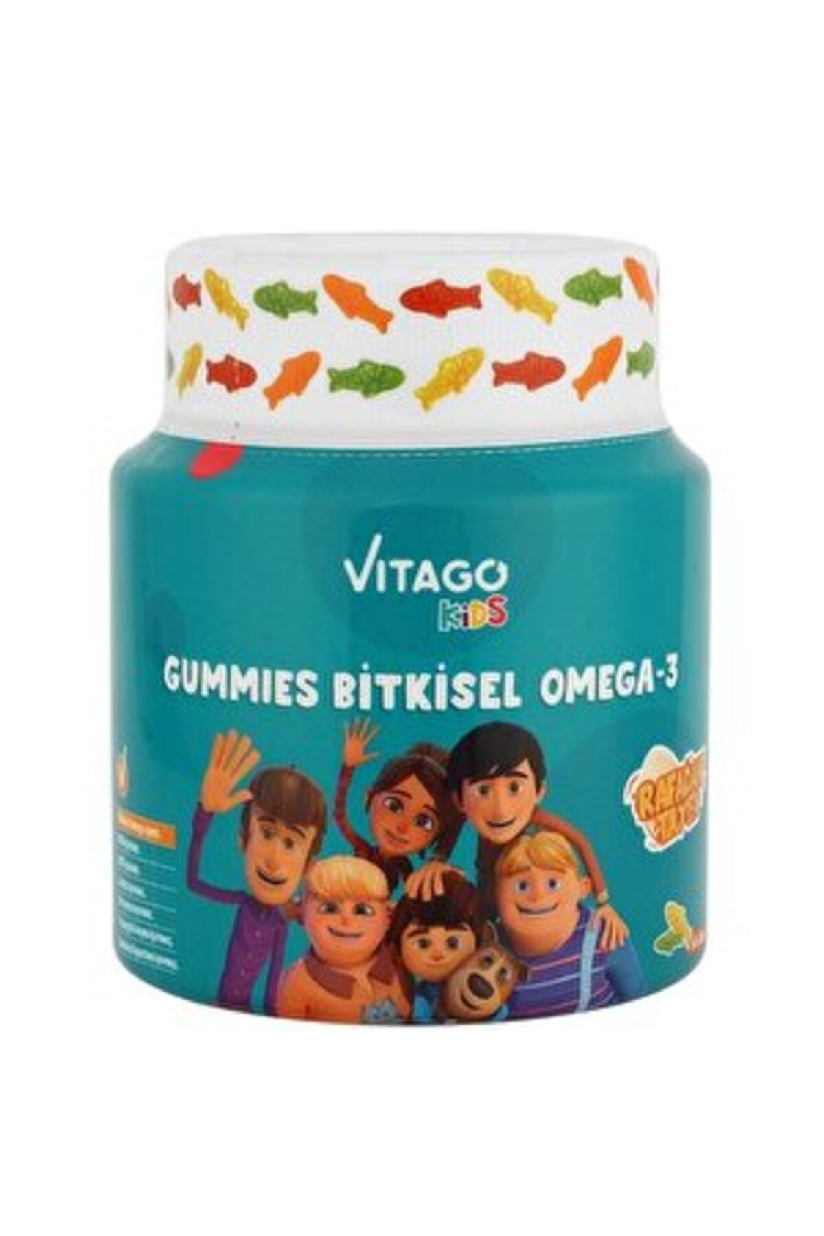 Vitago Kids Gummies Bitkisel Omega-3 İçeren 60 Adet Çiğnenebilir Gummy Jel ( 2 ADET )