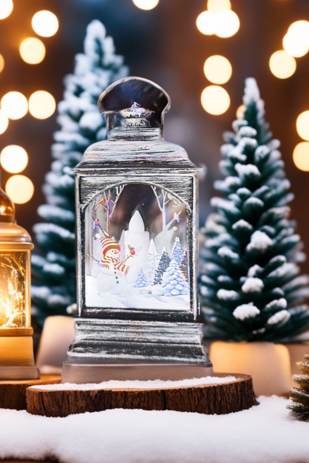 Arma House Yılbaşı Ağacına Asılabilen Silver Kardan Adamlı Noel Led Işık 15 cm
