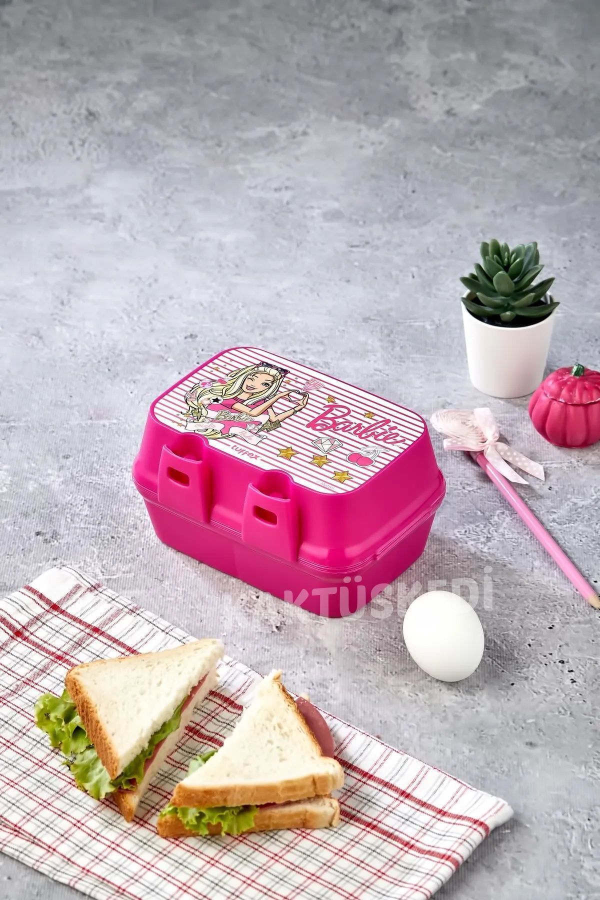 KaktüsKedi Çocuk Beslenme Kutusu - Beslenme Çantası Barbie