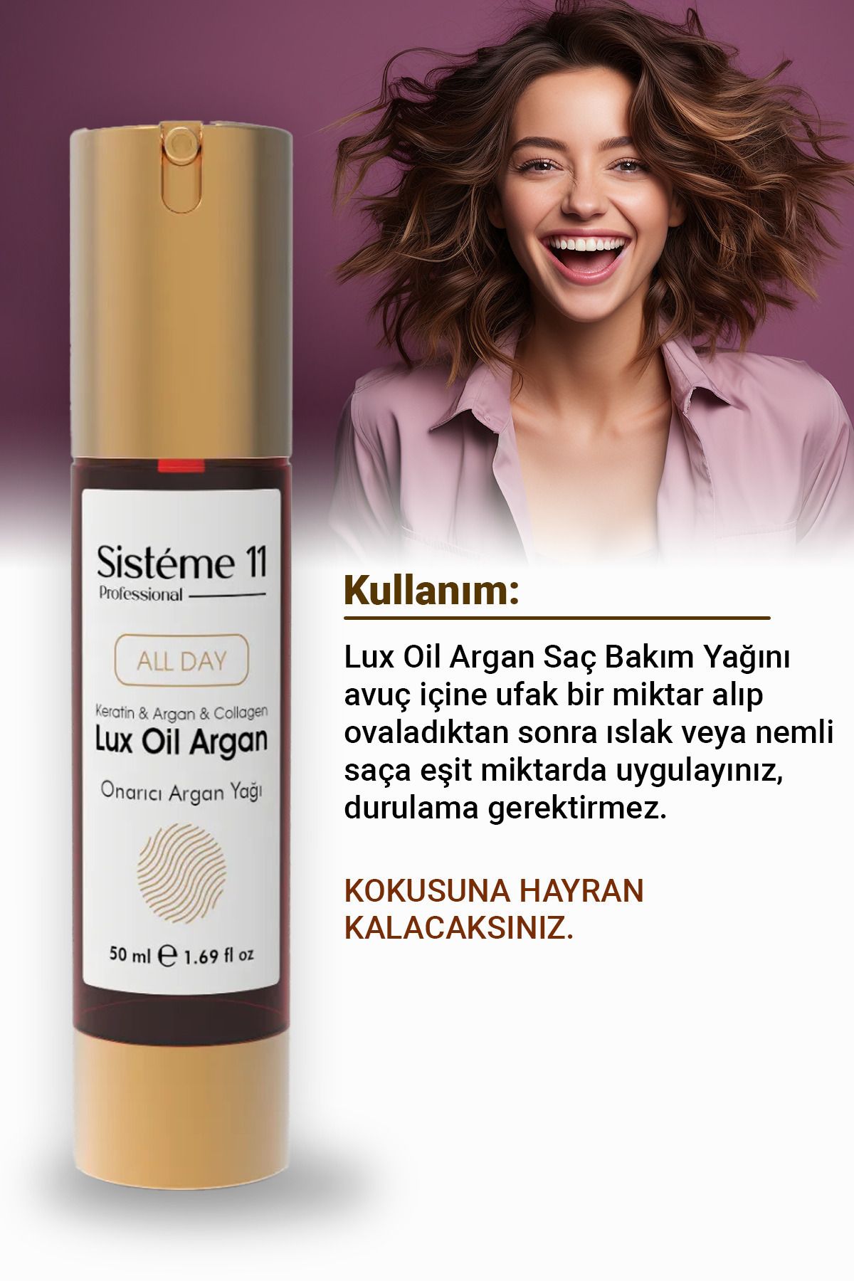 Sistéme 11 Lux Oil Argan Saç Bakım Yağı 50 ml