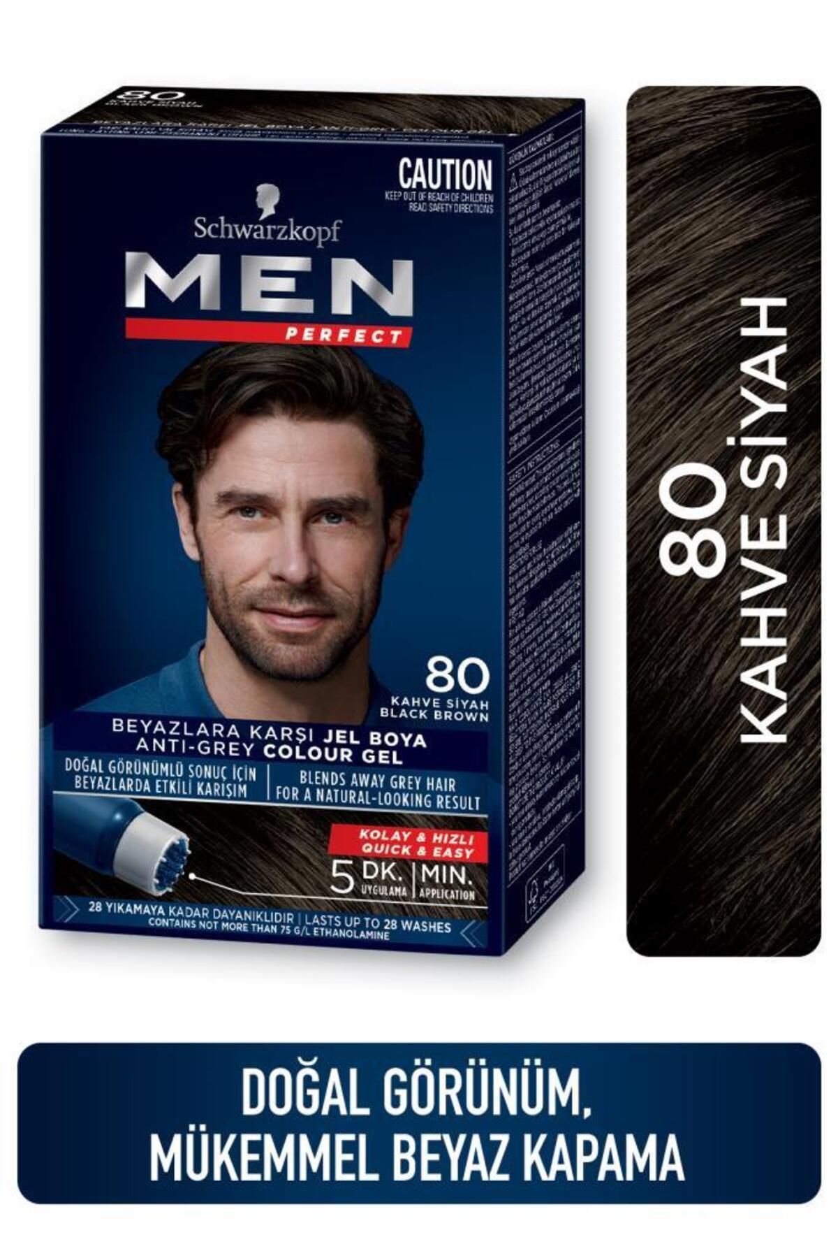 Men Perfect Schwarzkopf Saç Boyası 80 - Kahve Siyah