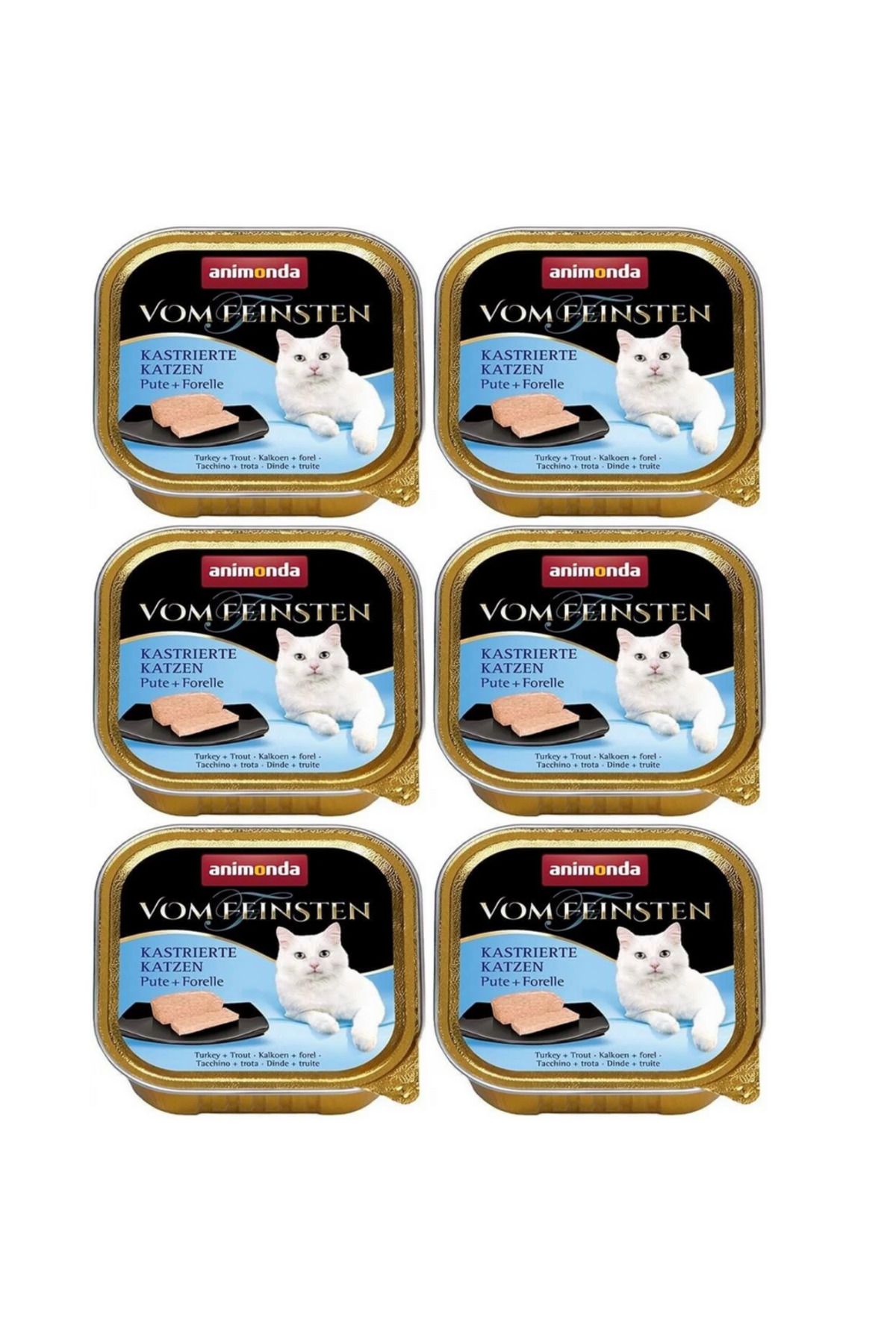 Animonda Hindi Etli ve Alabalıklı Yetişkin Konserve Kedi Maması 100gr - 6 Adet