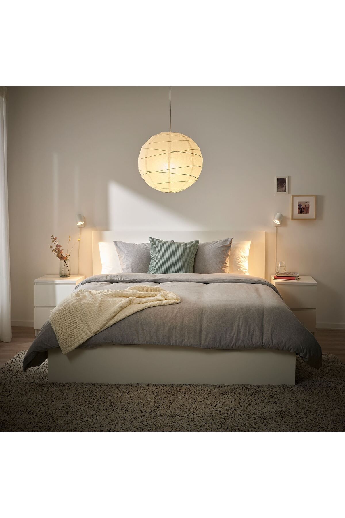 IKEA sarkıt lamba, beyaz, 45 cm kağıt lamba ile evinizde yumuşak ve rahat bir atmosfer sağlar