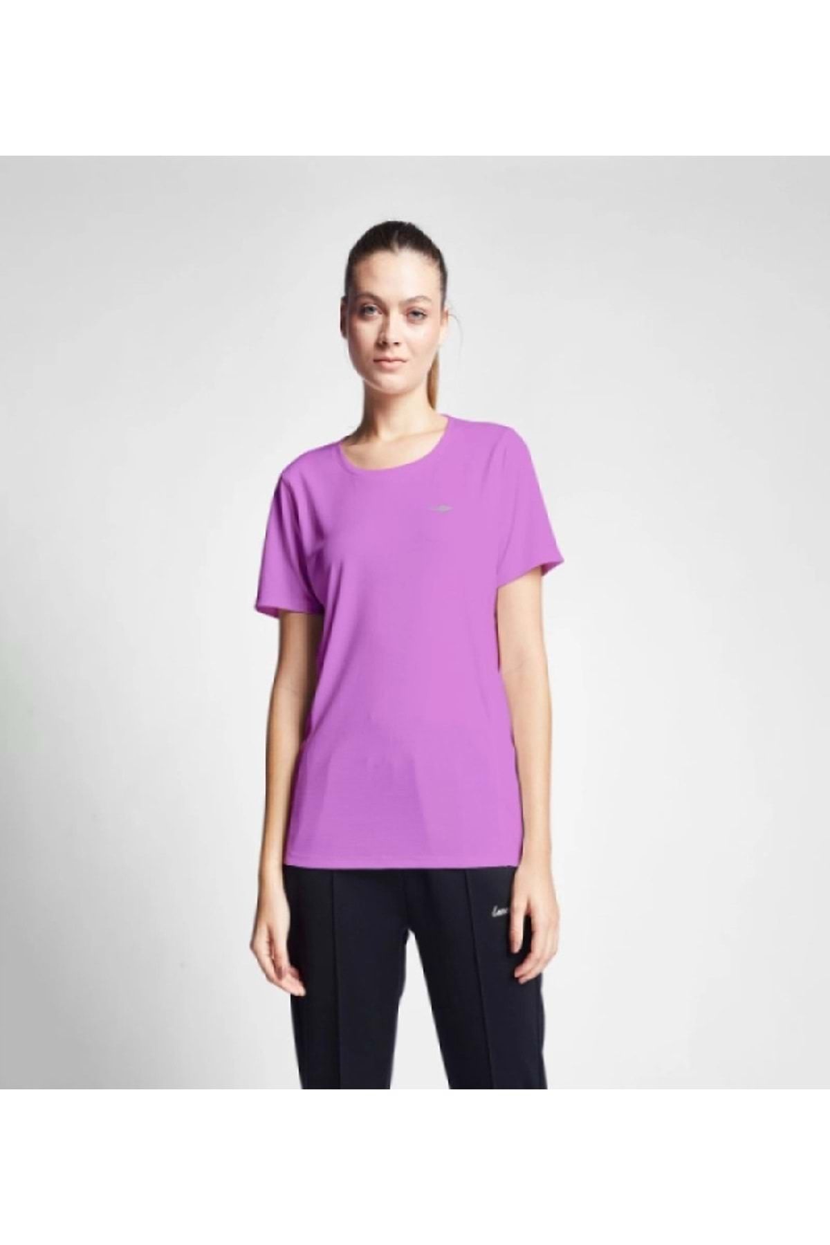Lescon 24S-2204-24B Kadın Kısa Kollu T-shirt - Mor