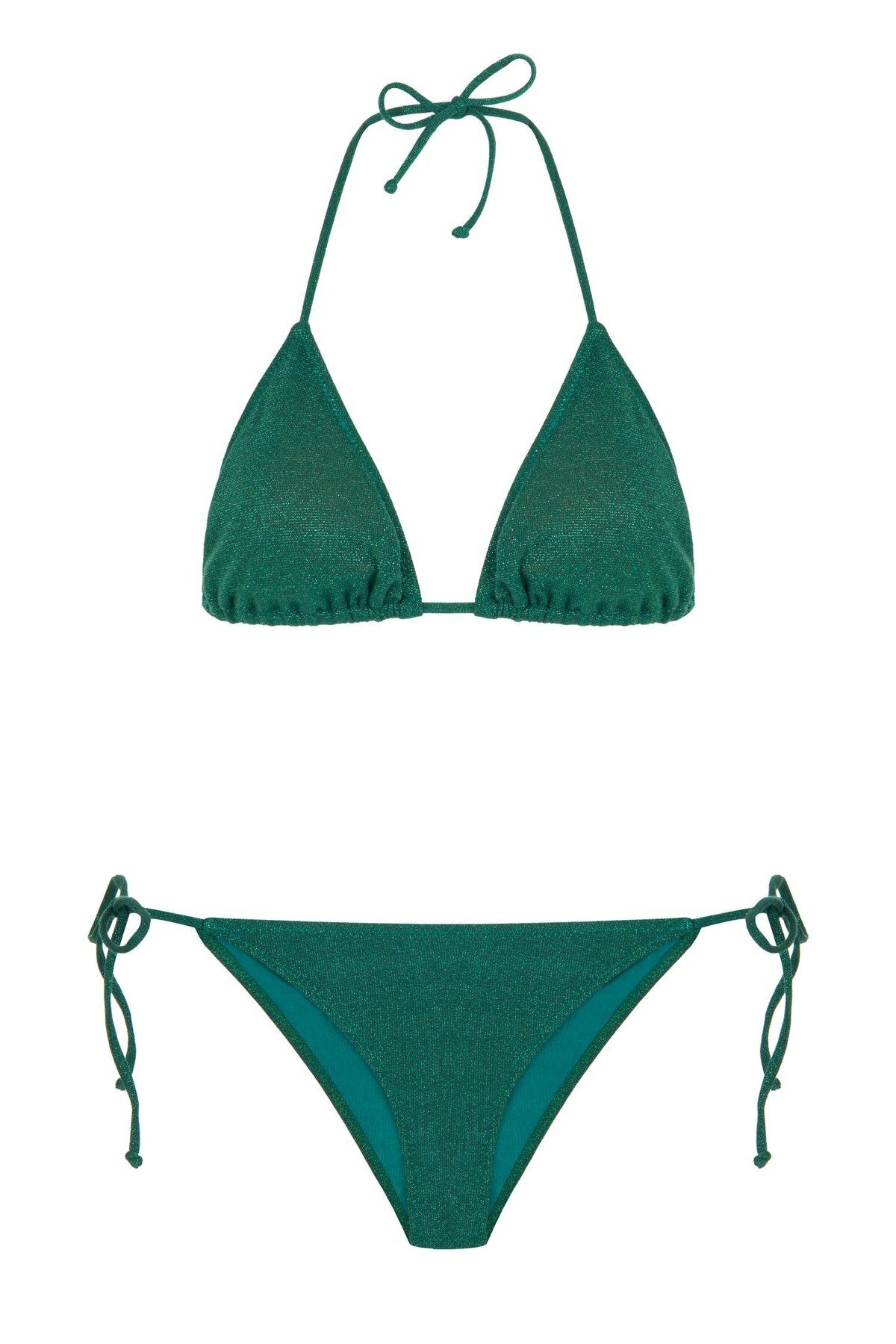 Aquella Lureks Yeşil Üçgen Bikini Takım