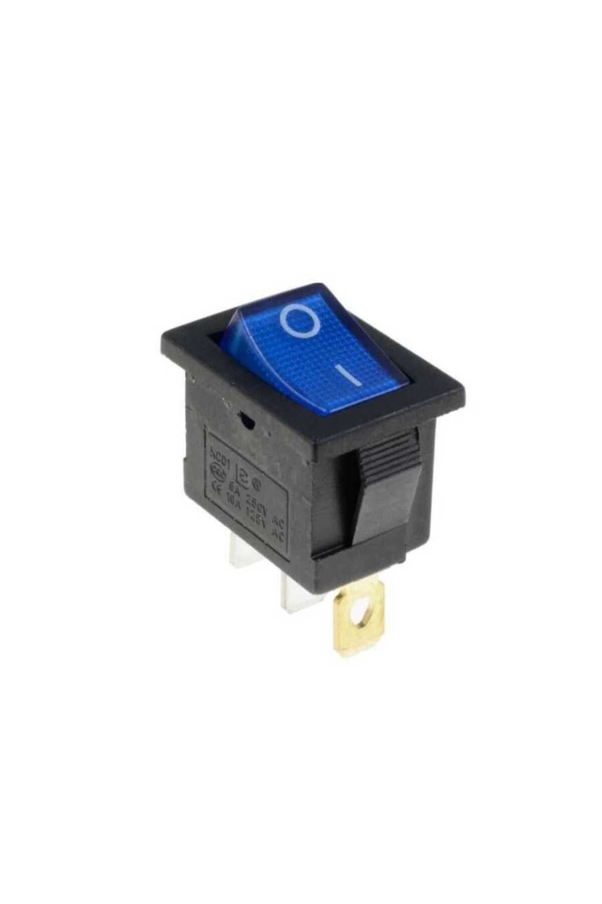 Motorobit KCD1 Siyah Mavi Işıklı OnOff Anahtar 3 Pin
