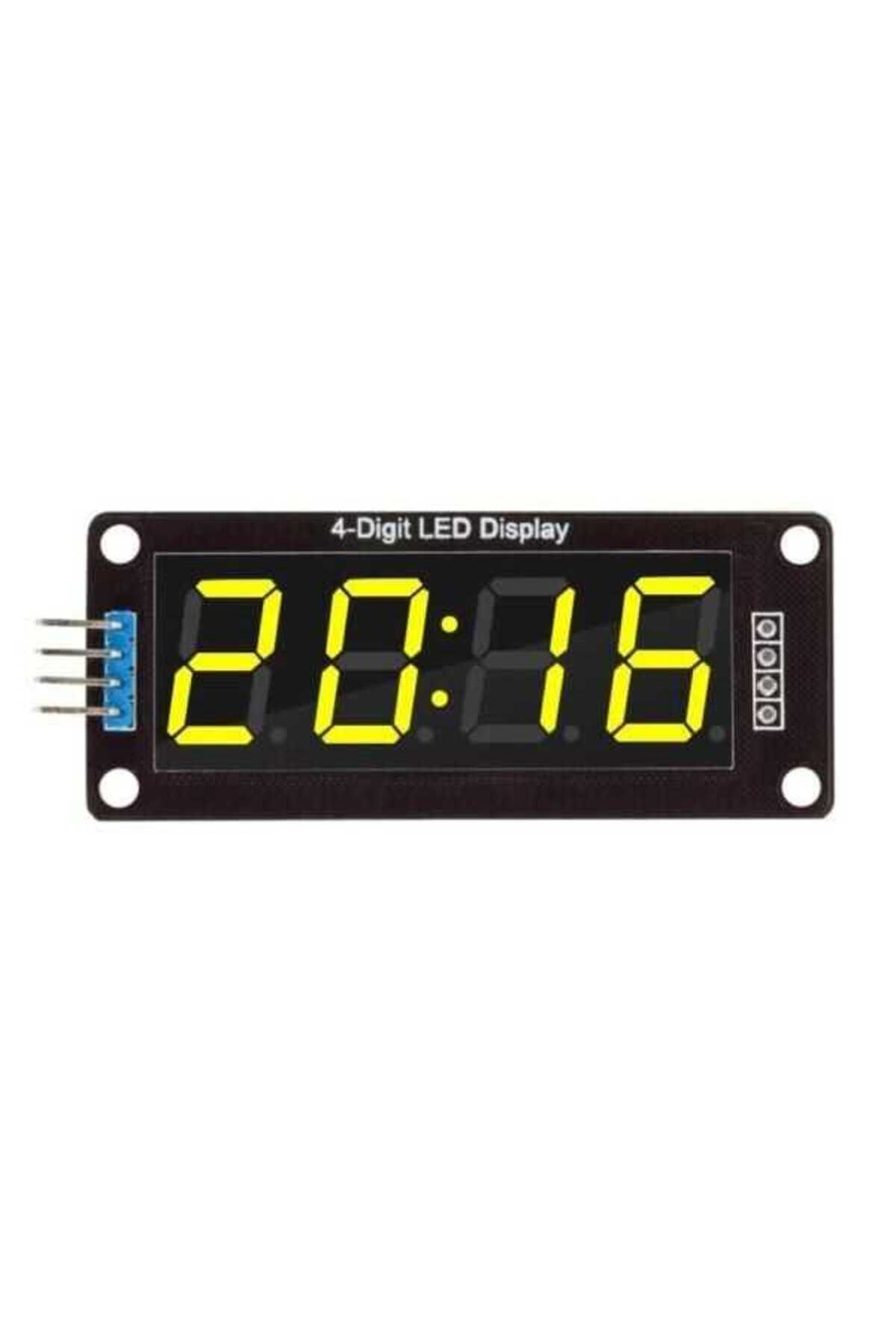 Motorobit TM1637 4 Digit Led Display Saat Modülü - Sarı