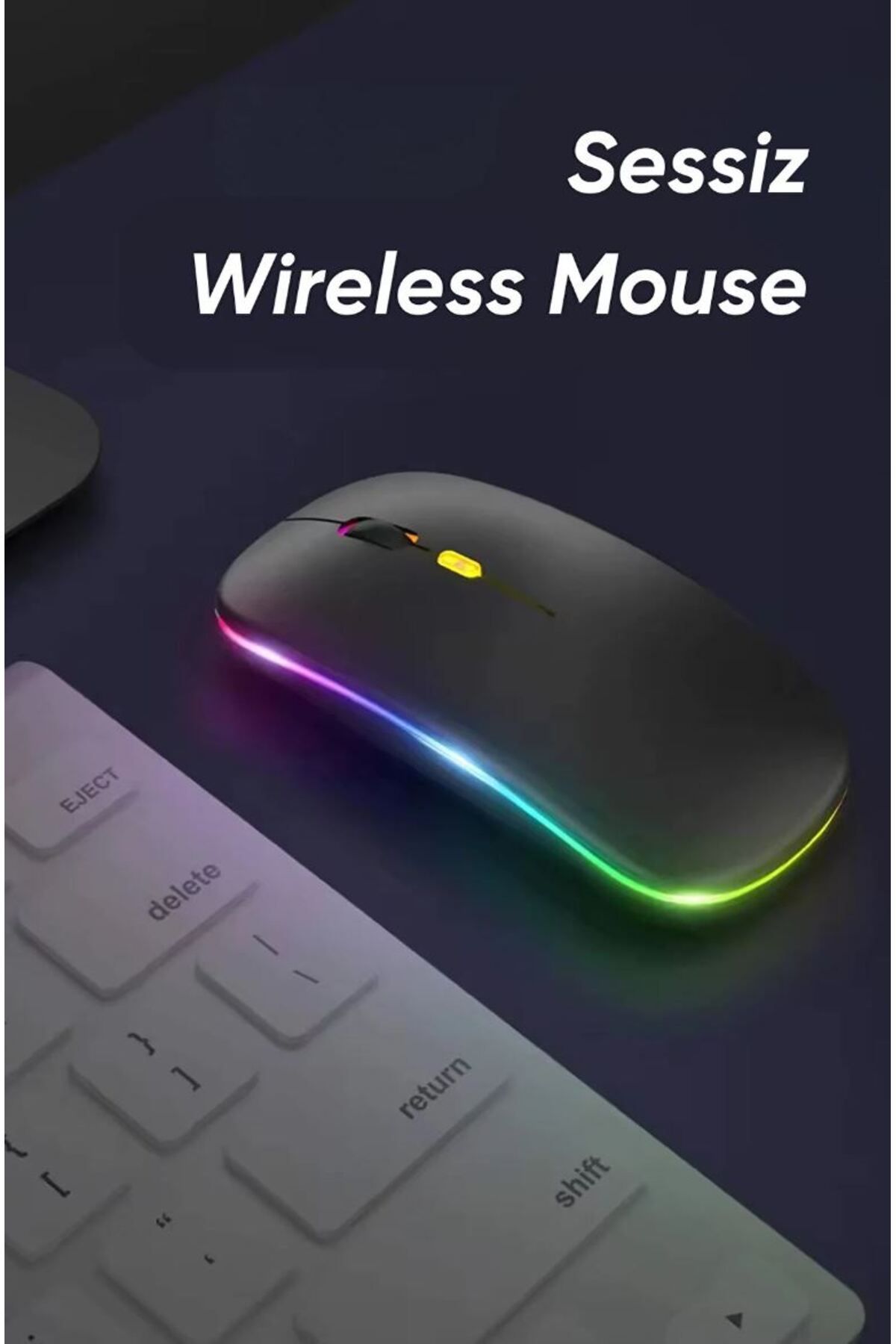 qasul Bluetooth Şarjlı 2.4ghz Kablosuz Mouse Sessiz Tıklama