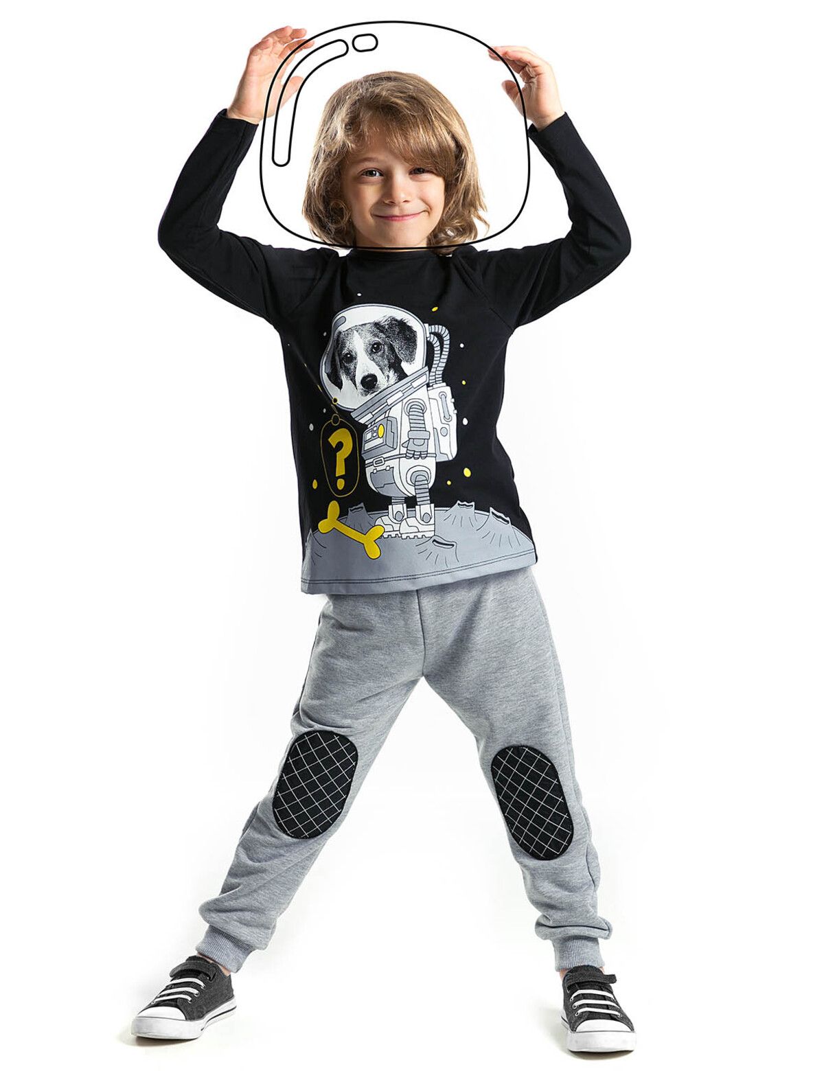 MSHB&G Moon Dog Erkek Çocuk T-shirt Pantolon Takım