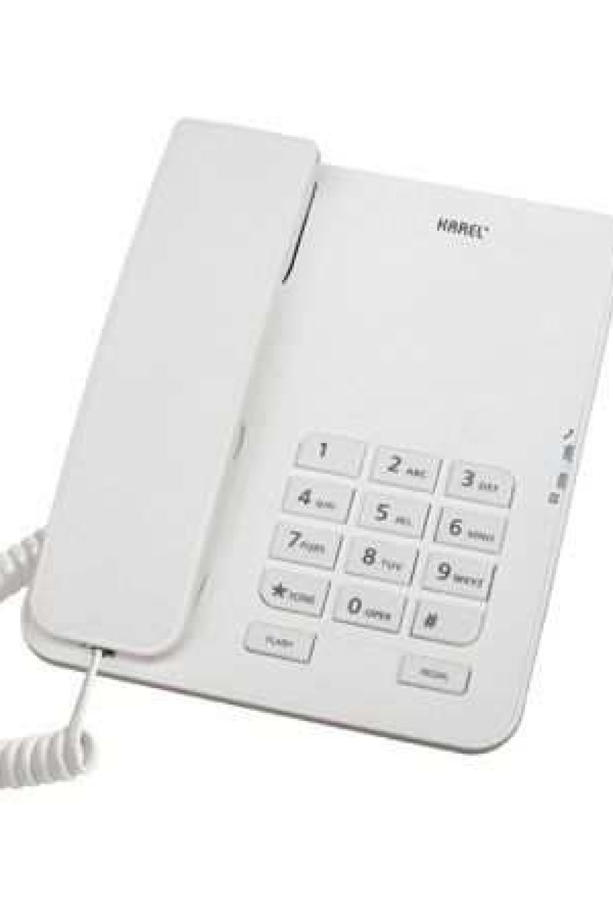 KAREL Tm140 Beyaz Analog Masa Üstü Kablolu Telefon