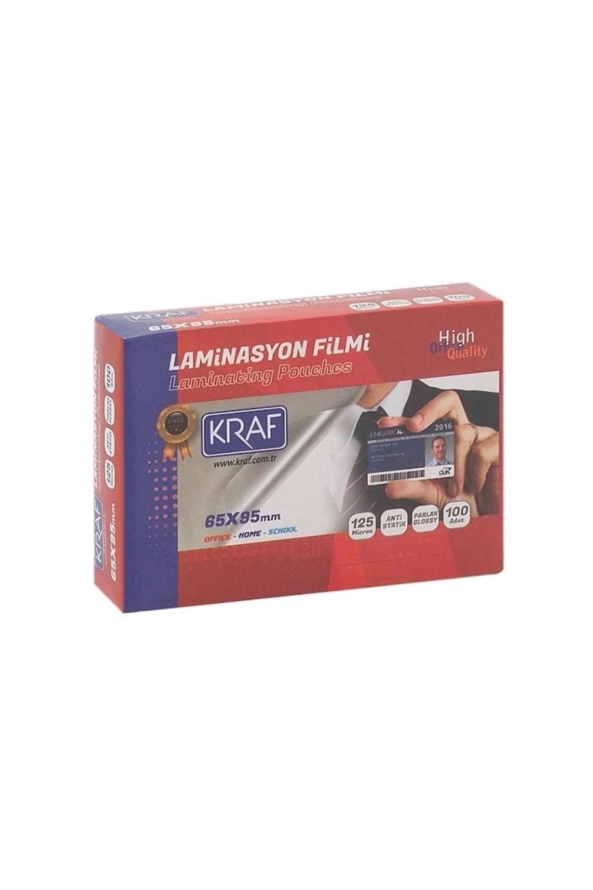 KRAF Laminasyon Filmi 65x95mm 125 Mic 100'lü 2126