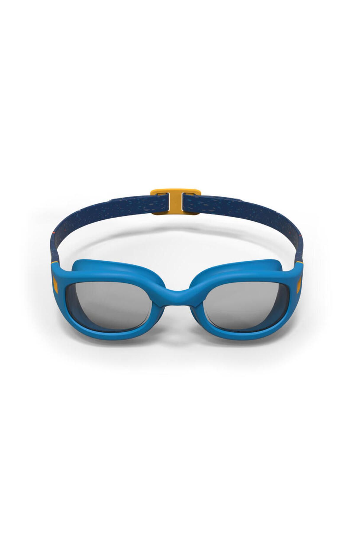 Decathlon Yüzücü Gözlüğü - Çocuk Yüzme Gözlüğü - Küçük Boy - Mavi/Sarı - Şeffaf Camlar - Soft