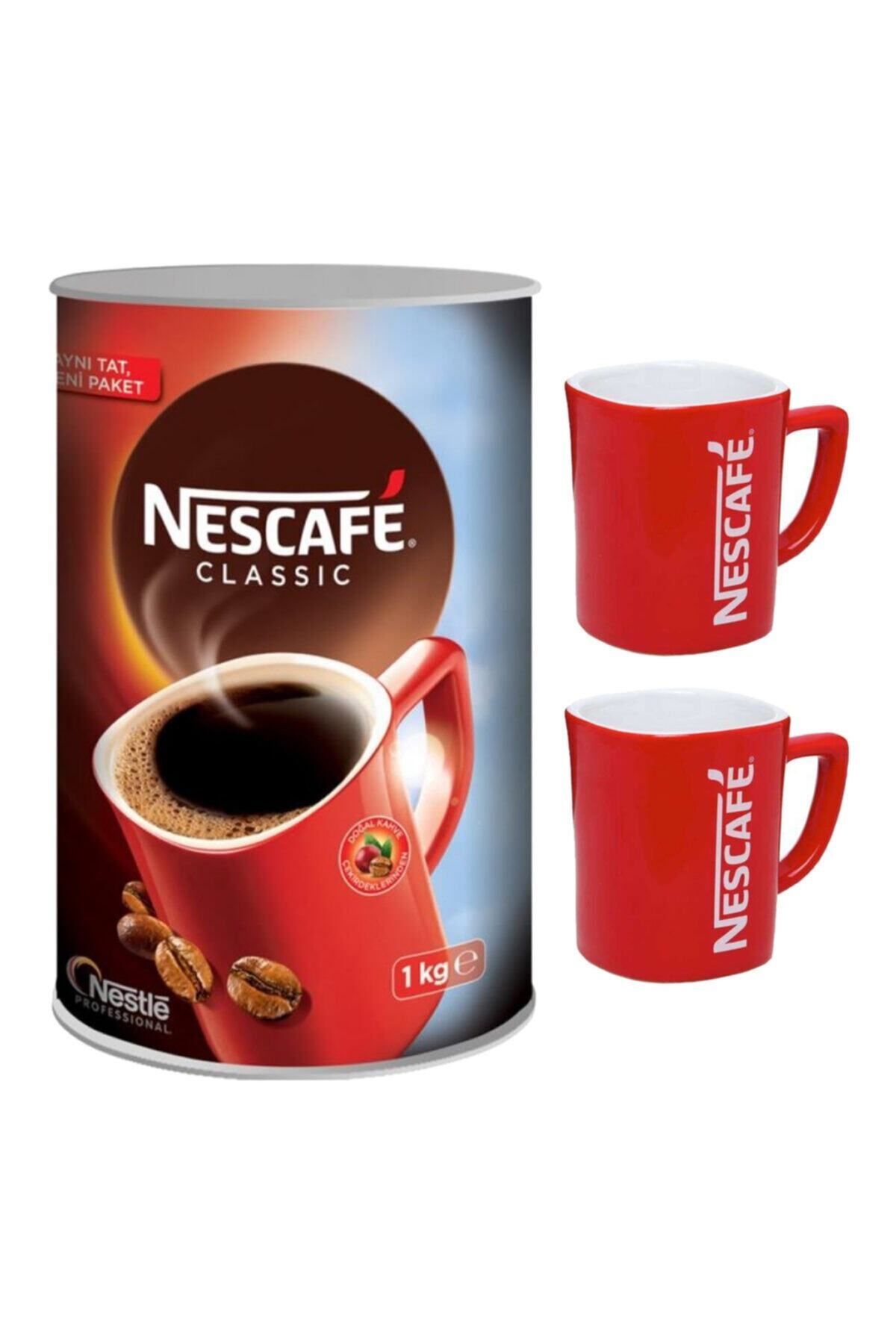 Nescafe Classic Kahve Teneke 1000 gr + 2 Adet Kupa Bardak