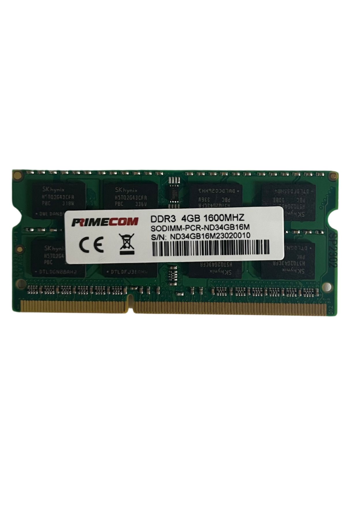 Primecom PCR-ND34G16M 4GB 1600MHz DDR3 204p SODIMM