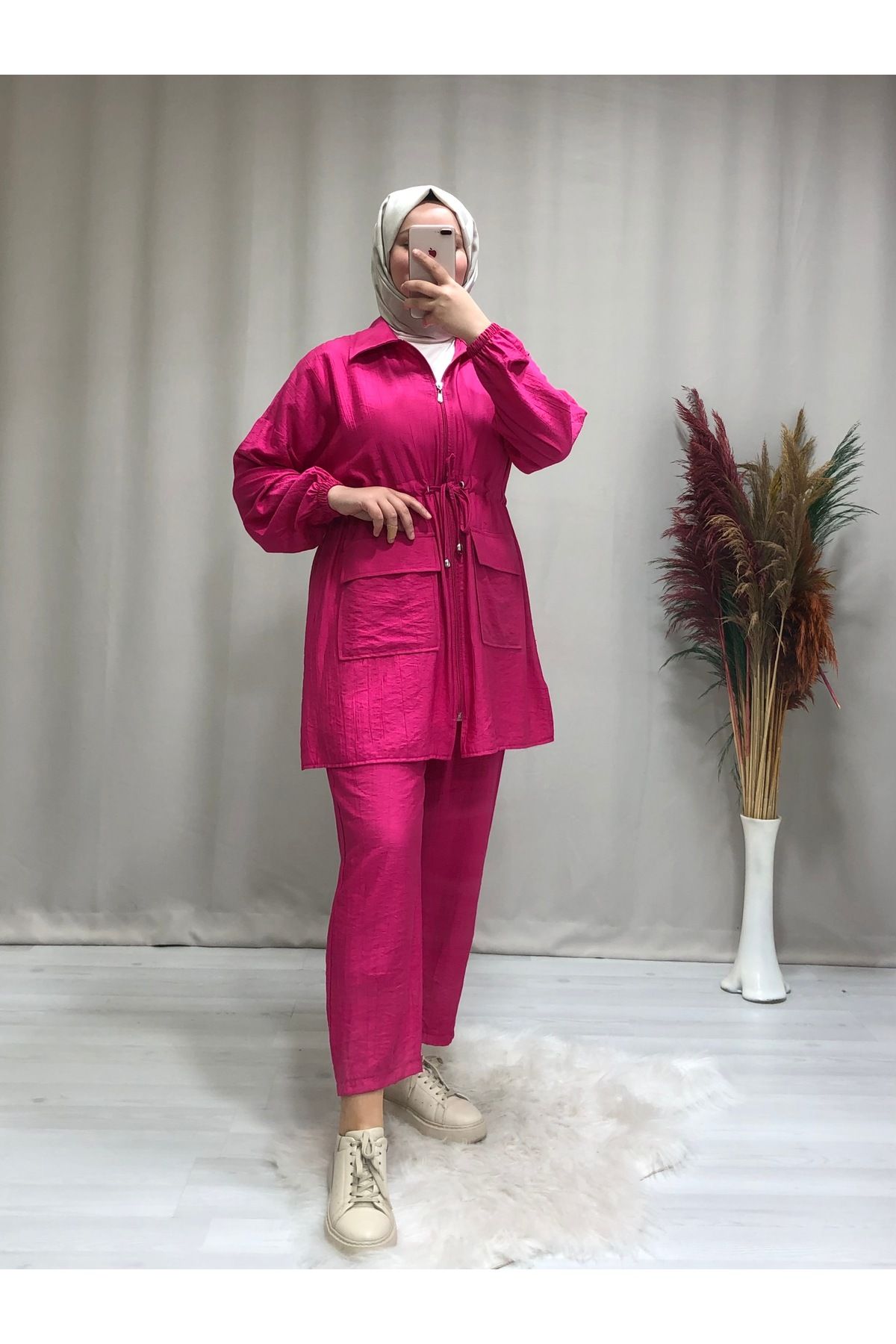 Papatya Giyim İzmit Kadın tesettür aerobin kumaş ikili takım