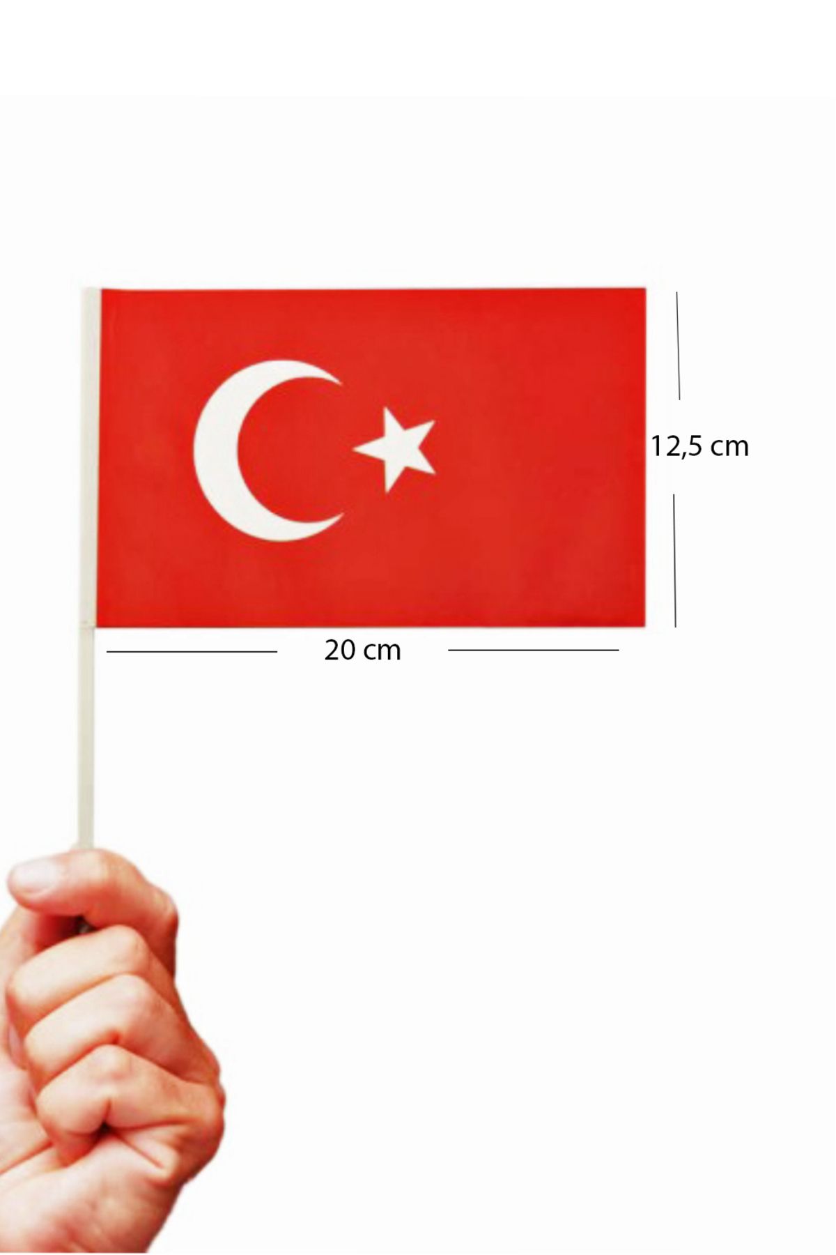Limmy Küçük Boy Çıtalı Bayrak Türk Bayraklı Çıtalı Bayrak - 10 Adet