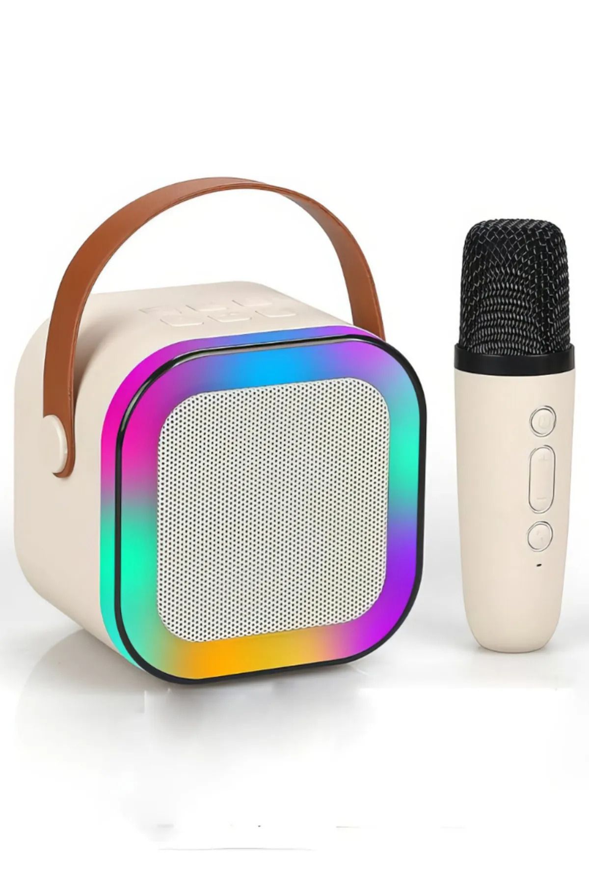 ANI OFİS KIRTASİYE Portatif Taşınabilir Işıklı Mikrofonlu Çocuk Karaoke Hoparlör Seti