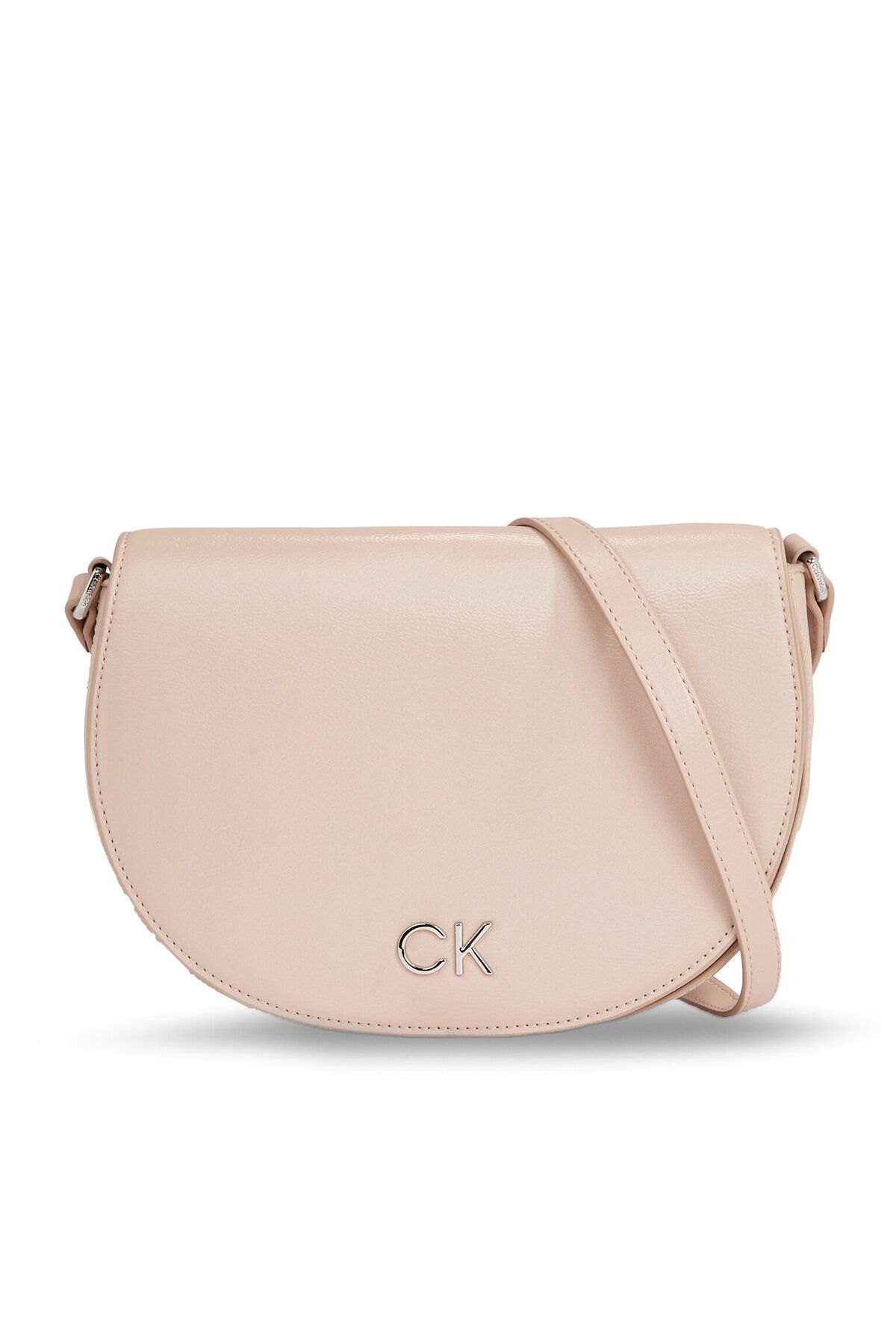 Calvin Klein Kadın Marka Logolu Çoklu Kart Bölmeli Suni Deri Gri Omuz Çantası K60K611883-PE1