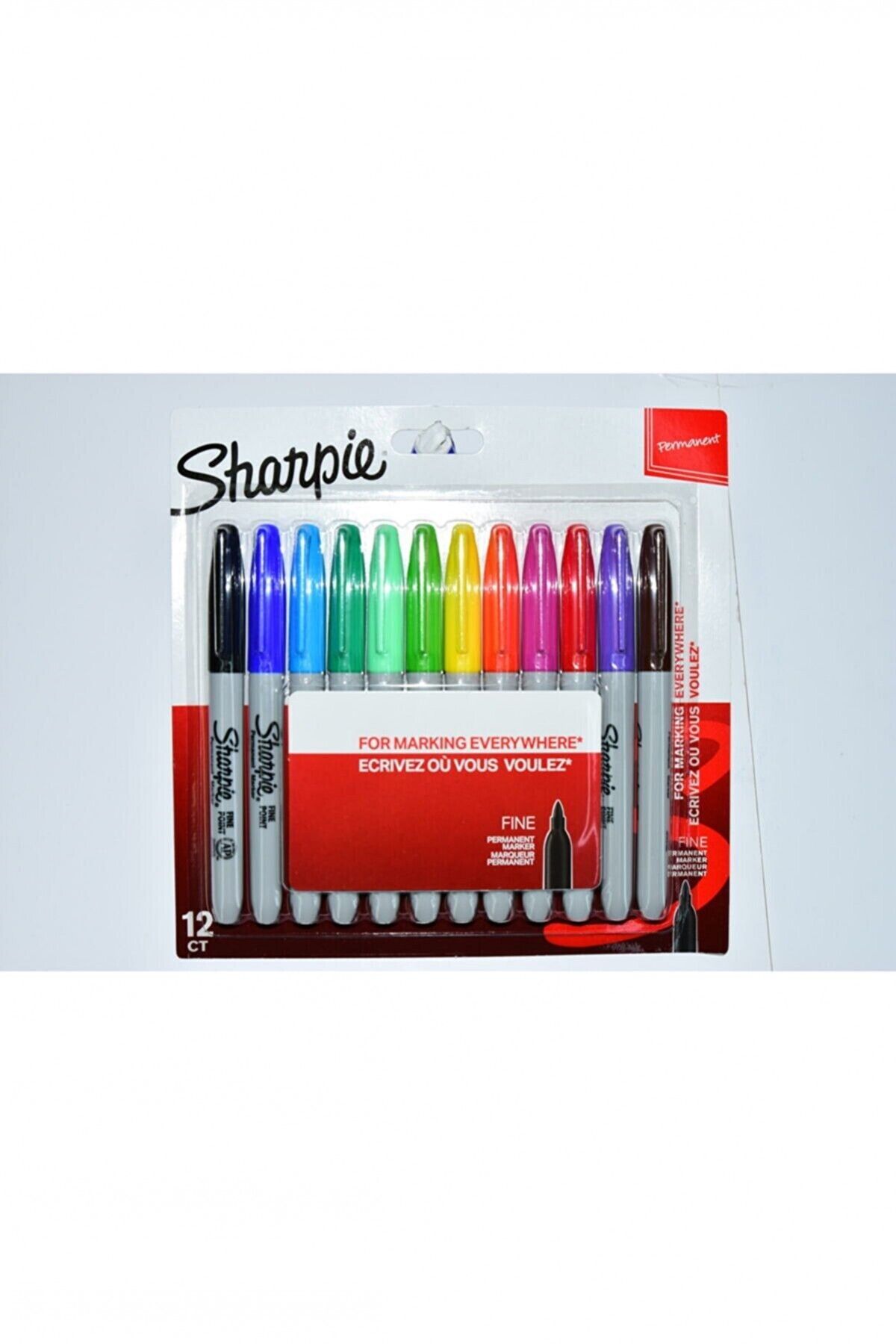 Sharpie Fine Karışık Renkler Permanent Markör 12'li Set