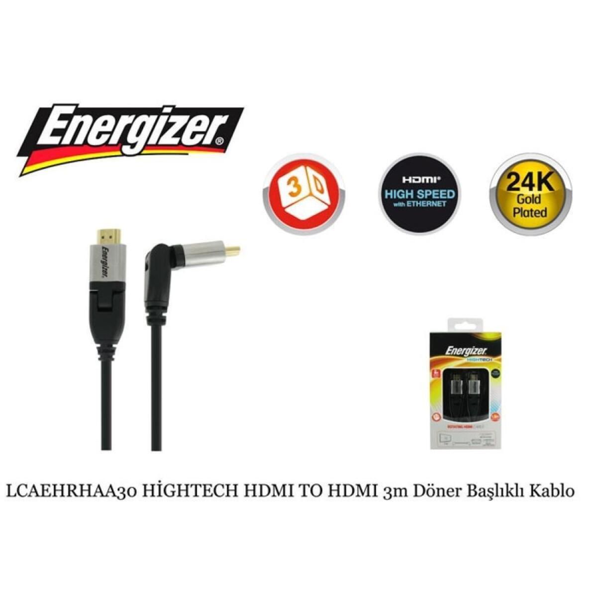 Energizer Lcaehrhaa30 Hdmı Kablo Hıgh Tech 3 Mt Döner Başlıklı