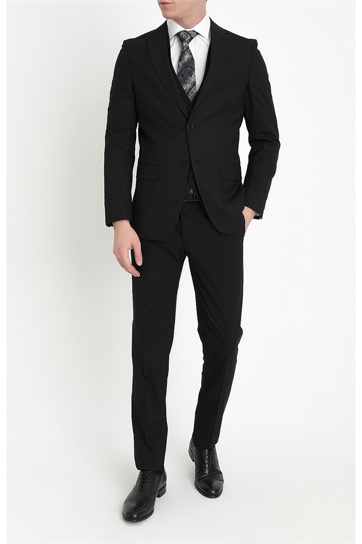 Efor Tk 784 Slim Fit Siyah Klasik Takım Elbise