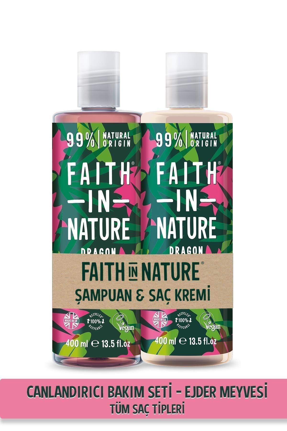 Faith In Nature %99 Doğal Canlandırıcı Şampuan&Saç Kremi Ejder Meyvesi