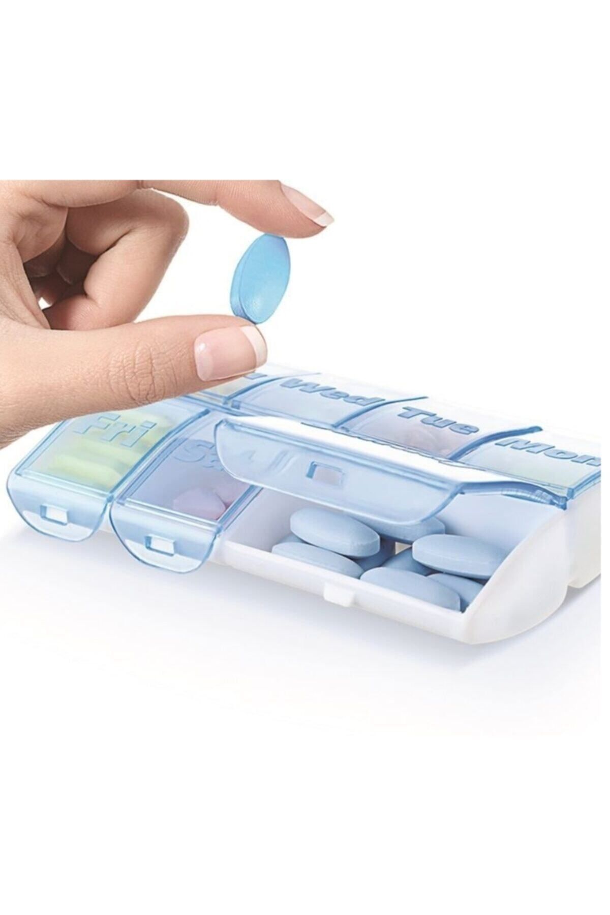 Titiz Plastik Titiz Medic Pill Box Ilaç Kutusu Günlük Ve Haftalık Braille Alfabesi Destekli