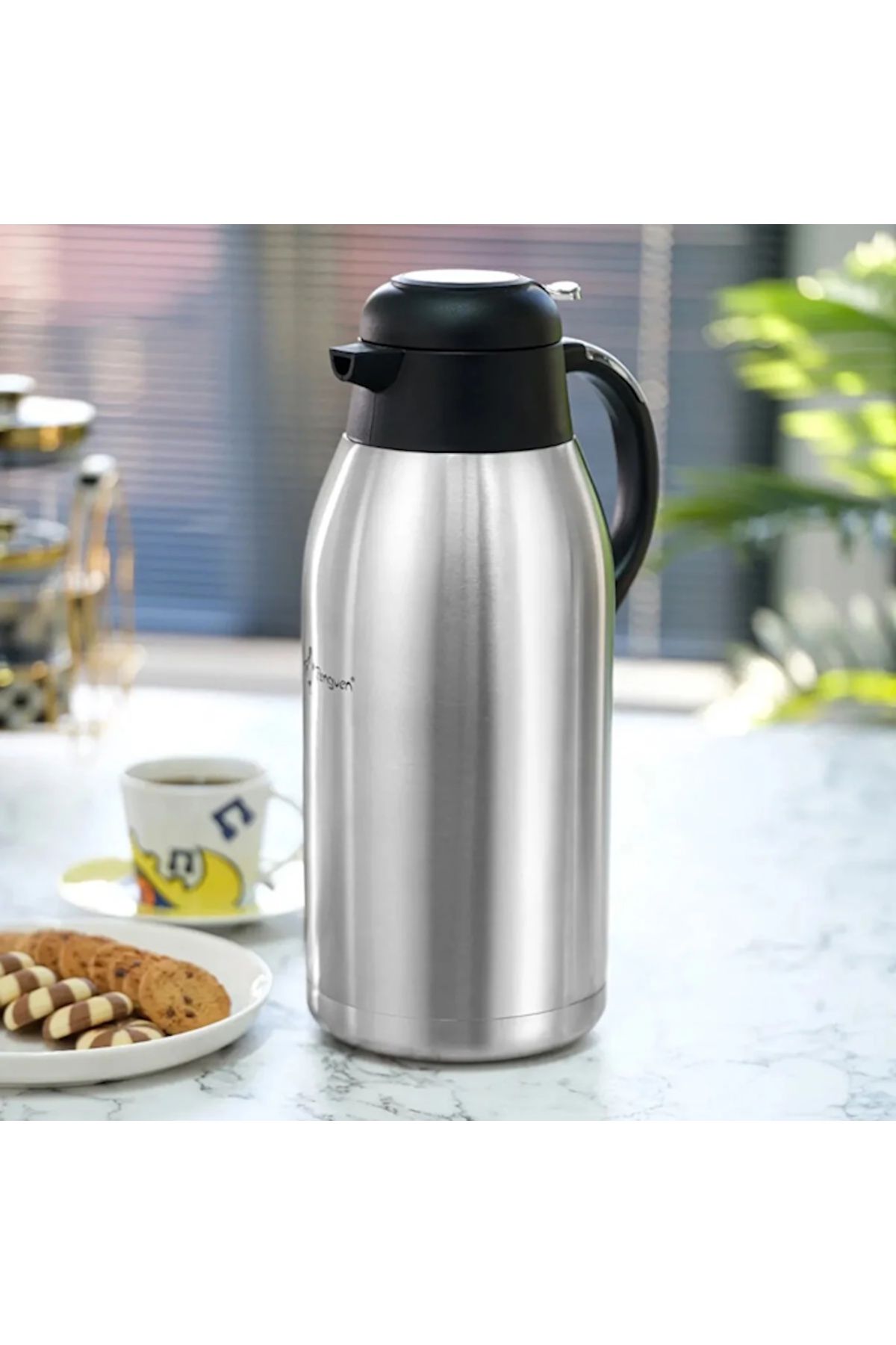 Penguen 2.5 Litre Çift Katlı Çelik Termos Çay Termosu 1250XS