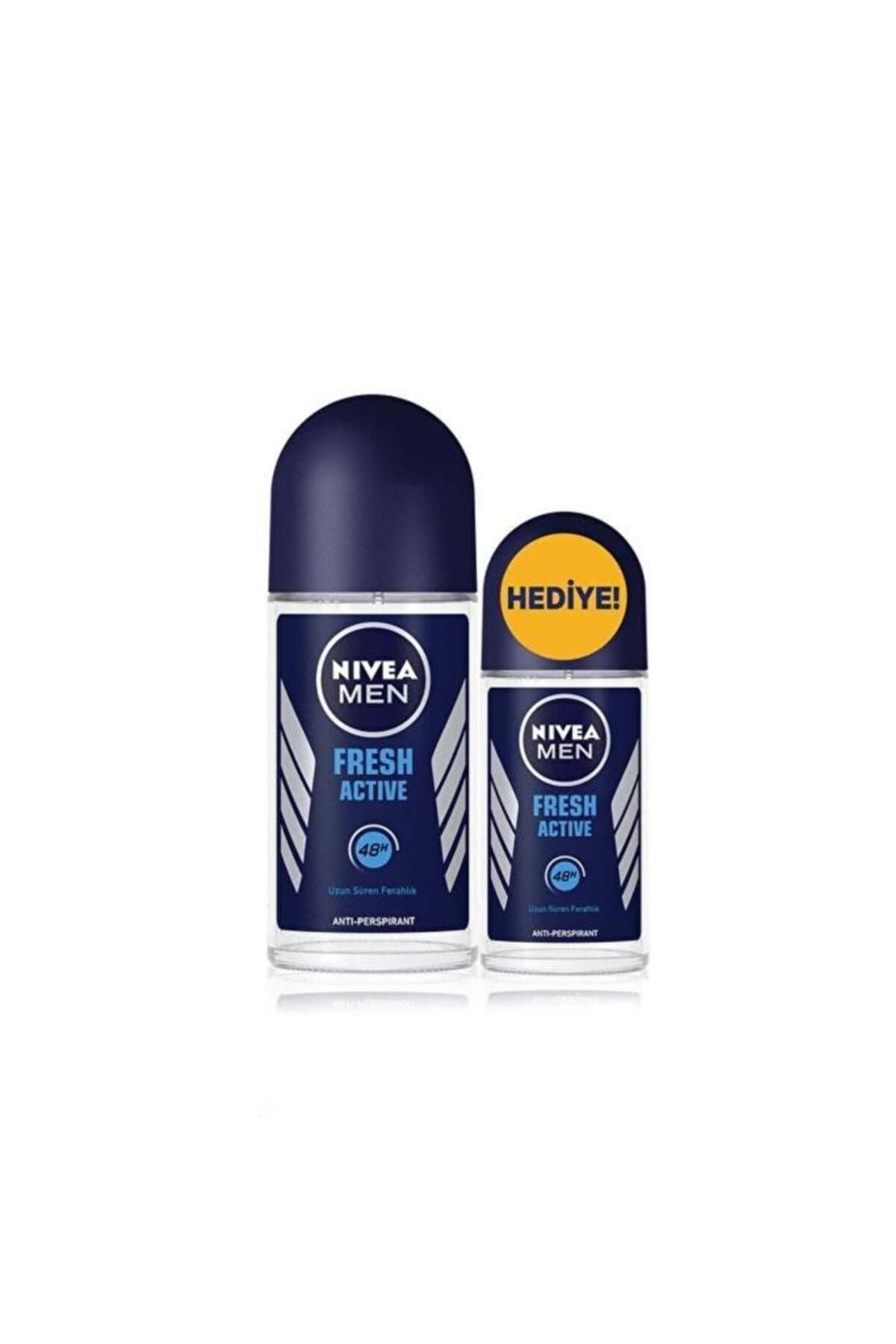 NIVEA Men Fresh Active Roll-On 50+25 ml 2li Paket Erkek Roll-On Deodorant
