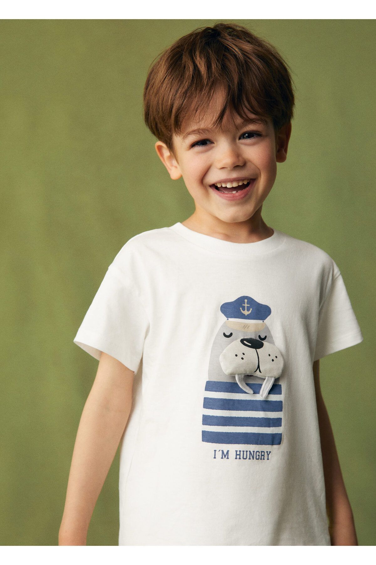 MANGO Kırık Beyaz Erkek Bebek T-Shirt 47005954