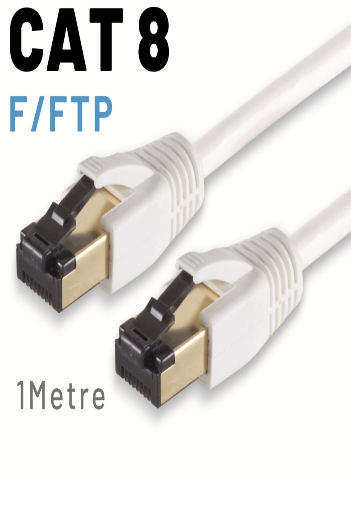 IRENIS Cat8 F/ftp Lszh Ethernet Network Lan Kablosu Beyaz-1 Metre