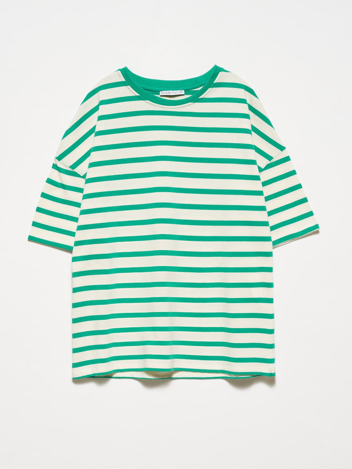 Dilvin 30176 Basic T-Shirt-Yeşil