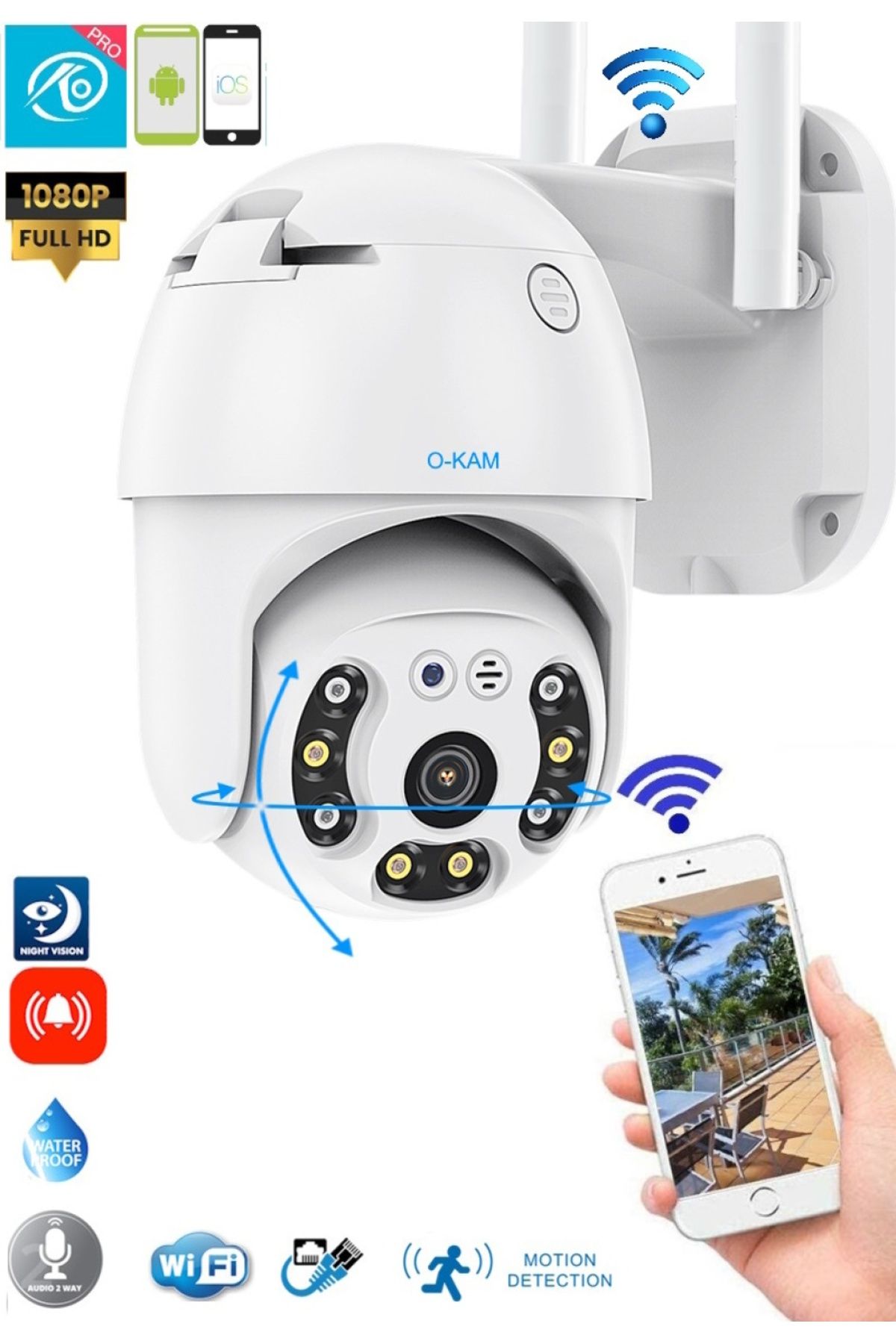 VİVATECH Pro 360° Görüş Hareketli Wireless Waterproof Akıllı Ip Güvenlik Kamerası (OKAM) Uygulama