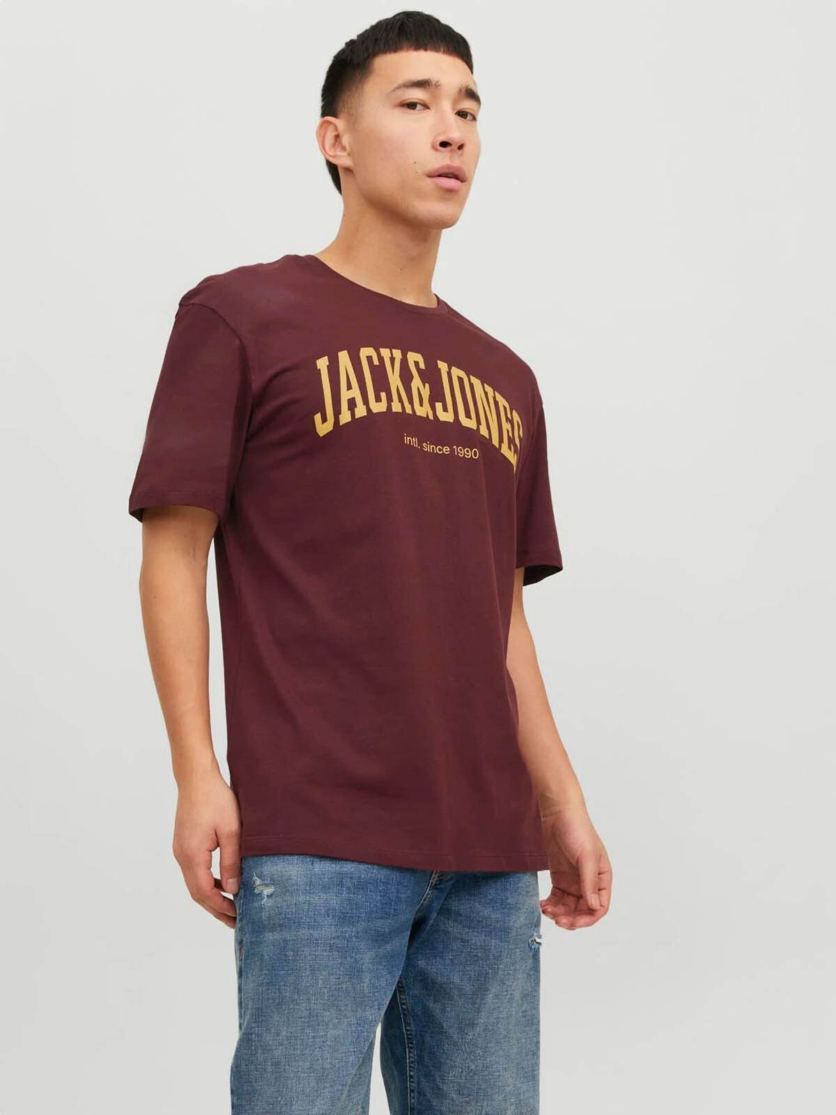 Jack & Jones Erkek T-shirt Bordo