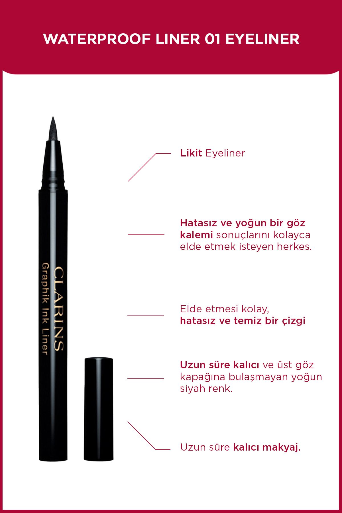 Clarins Graphik Ink Liner 01 Intense Black Likit Eyeliner